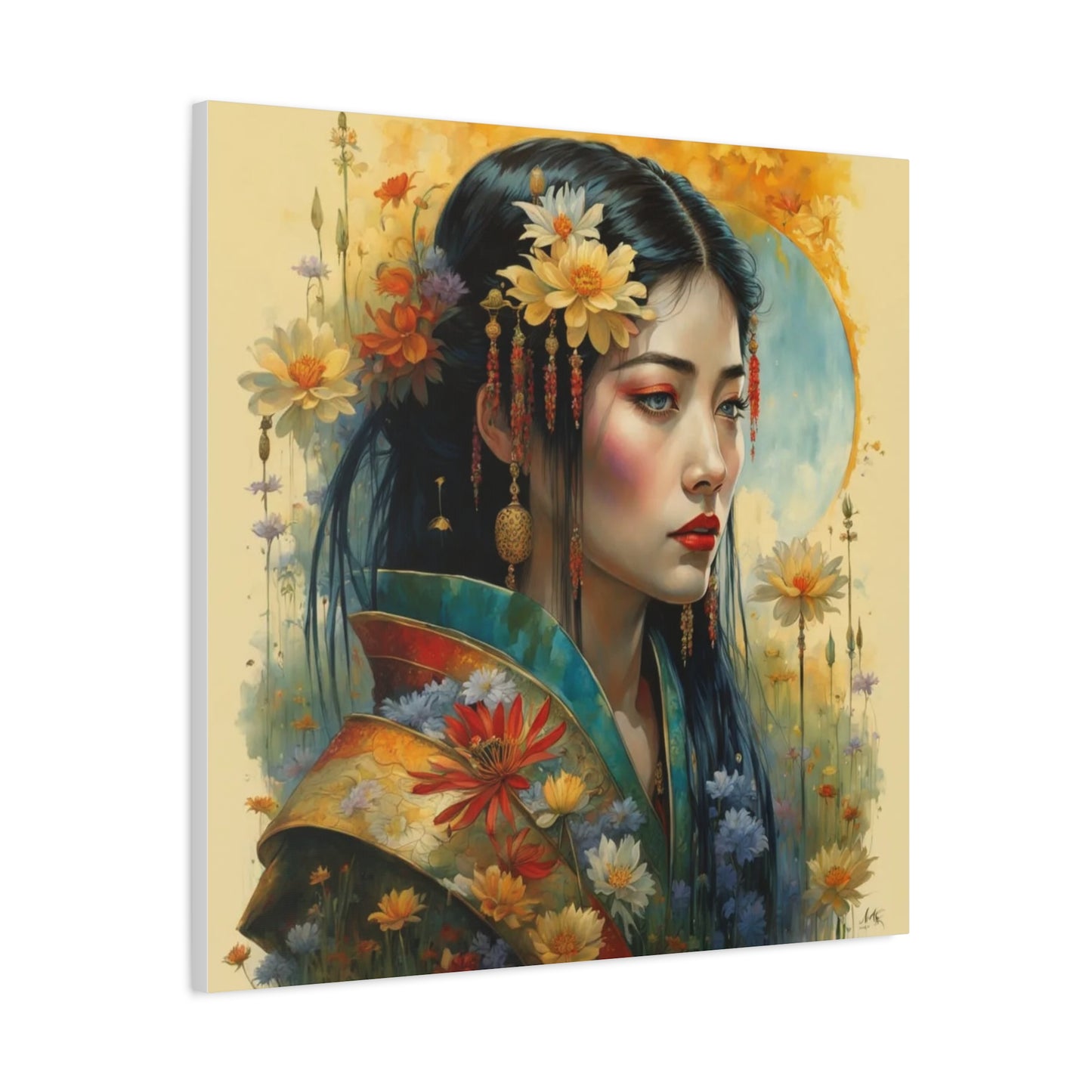 Beautiful Woman Asian Abstract Art