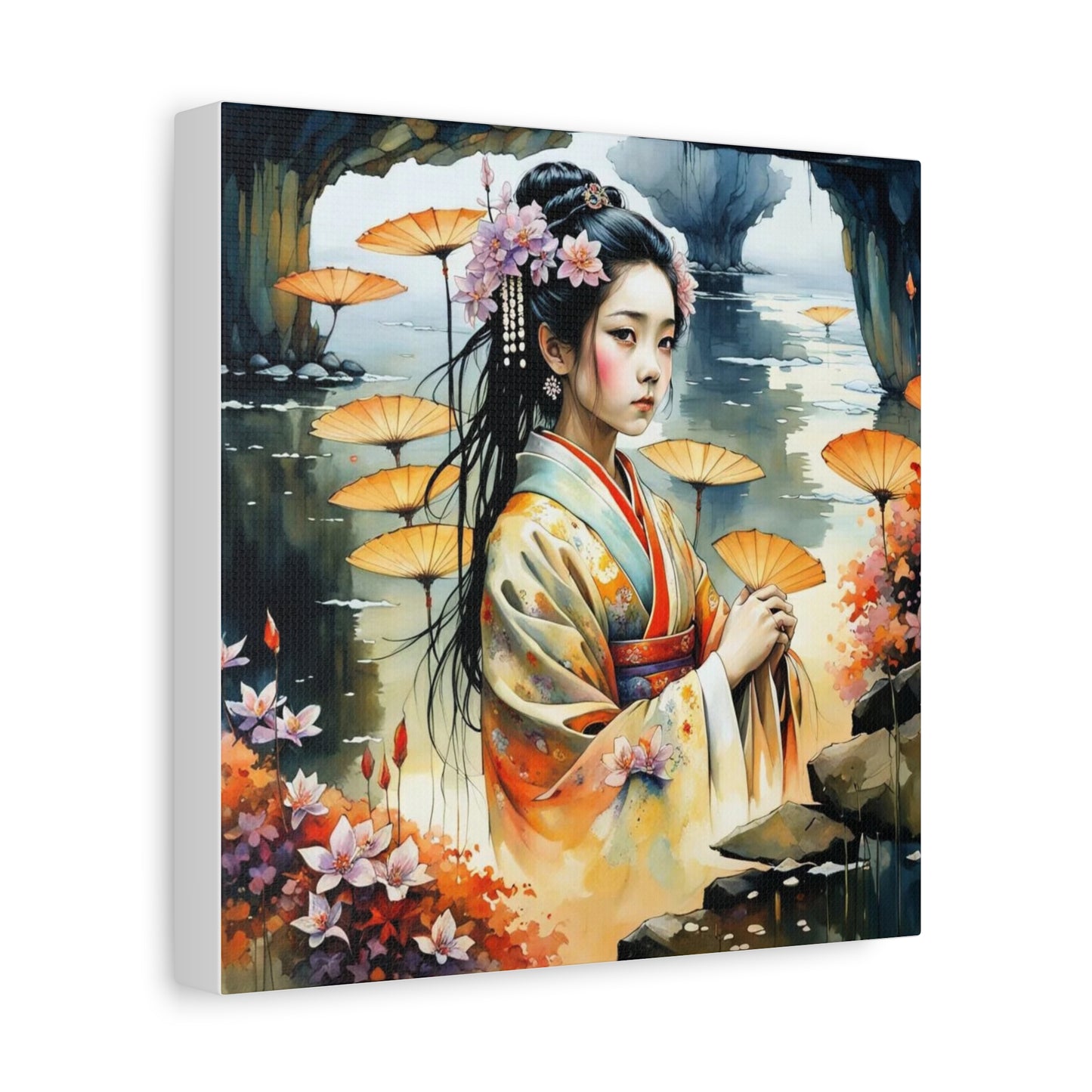 Beautiful Woman Asian Abstract Art