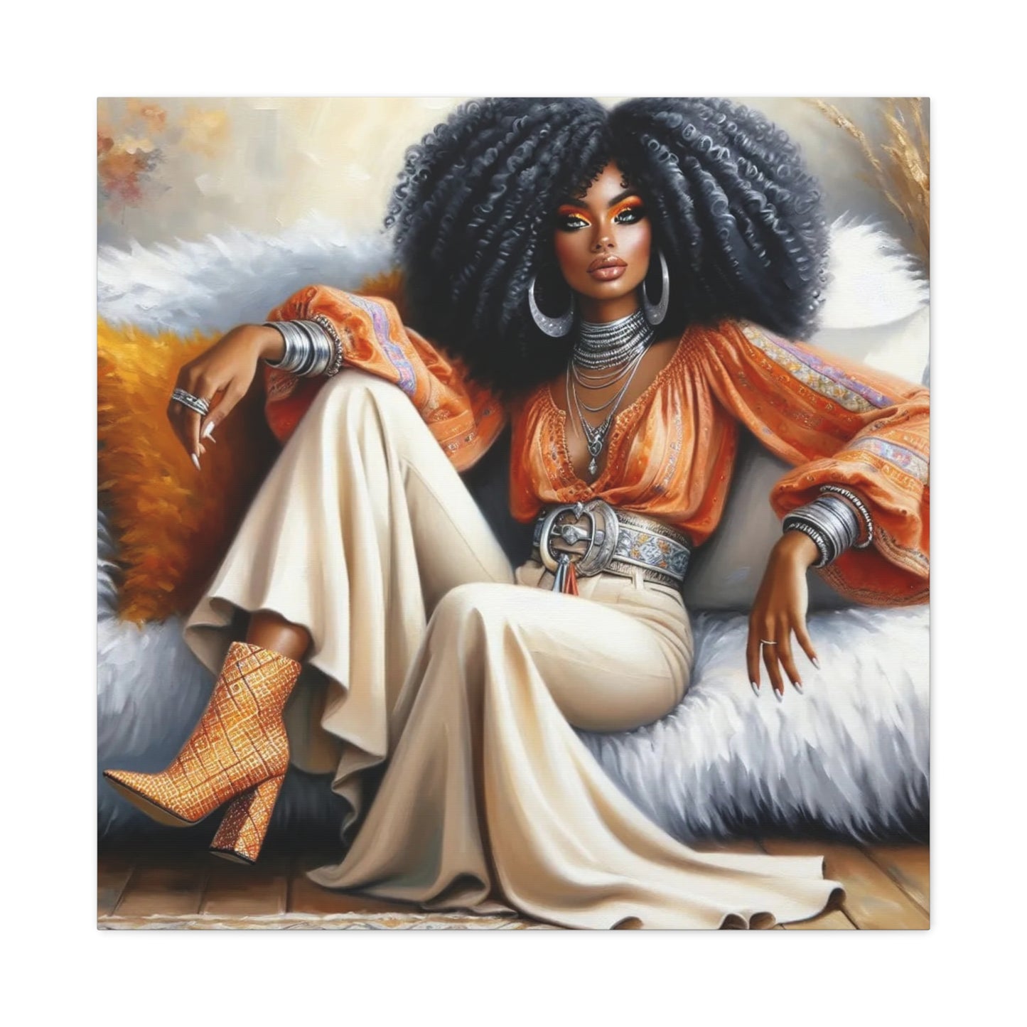 Beautiful Black Woman Canvas Art