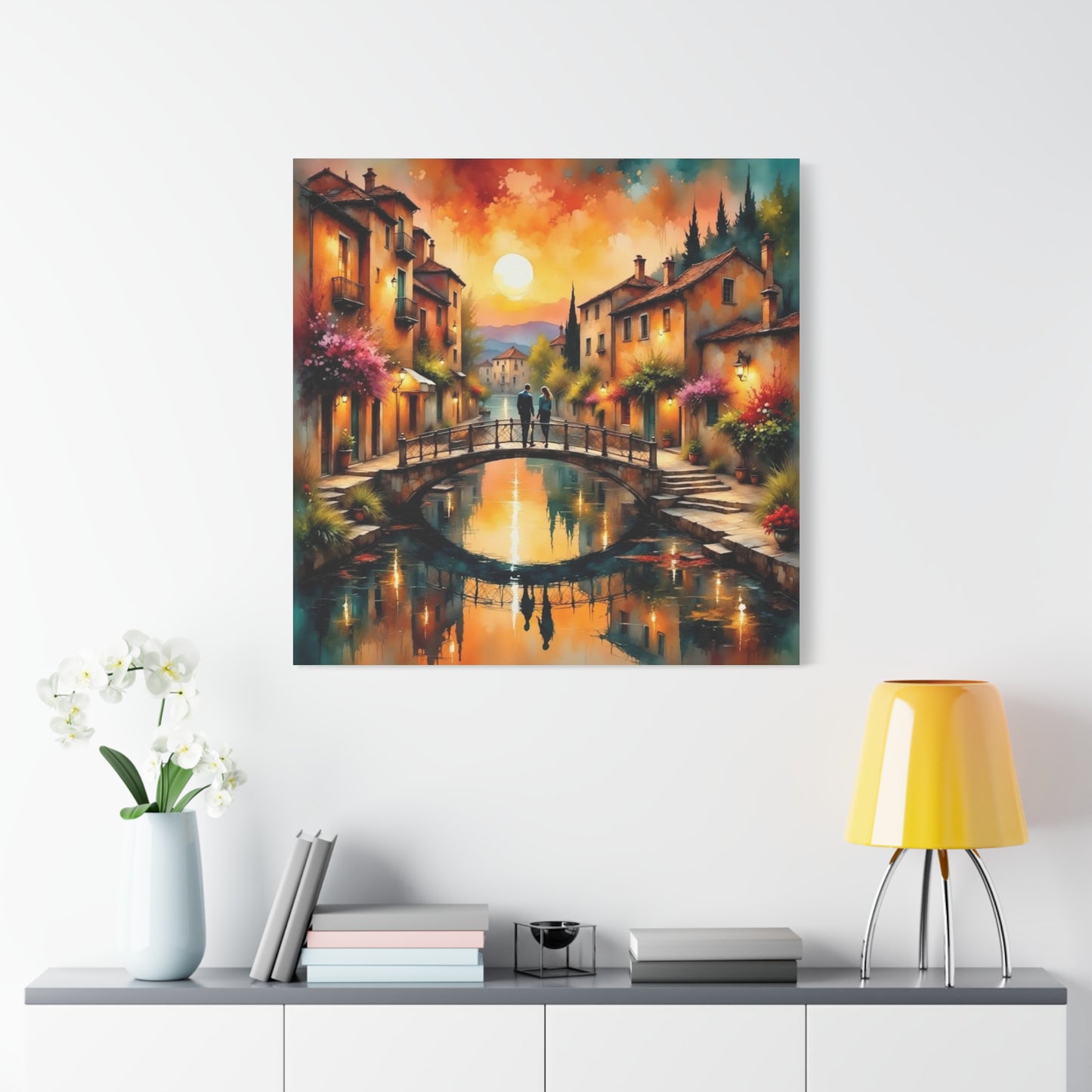 Date on the Bridge Abstract Art
