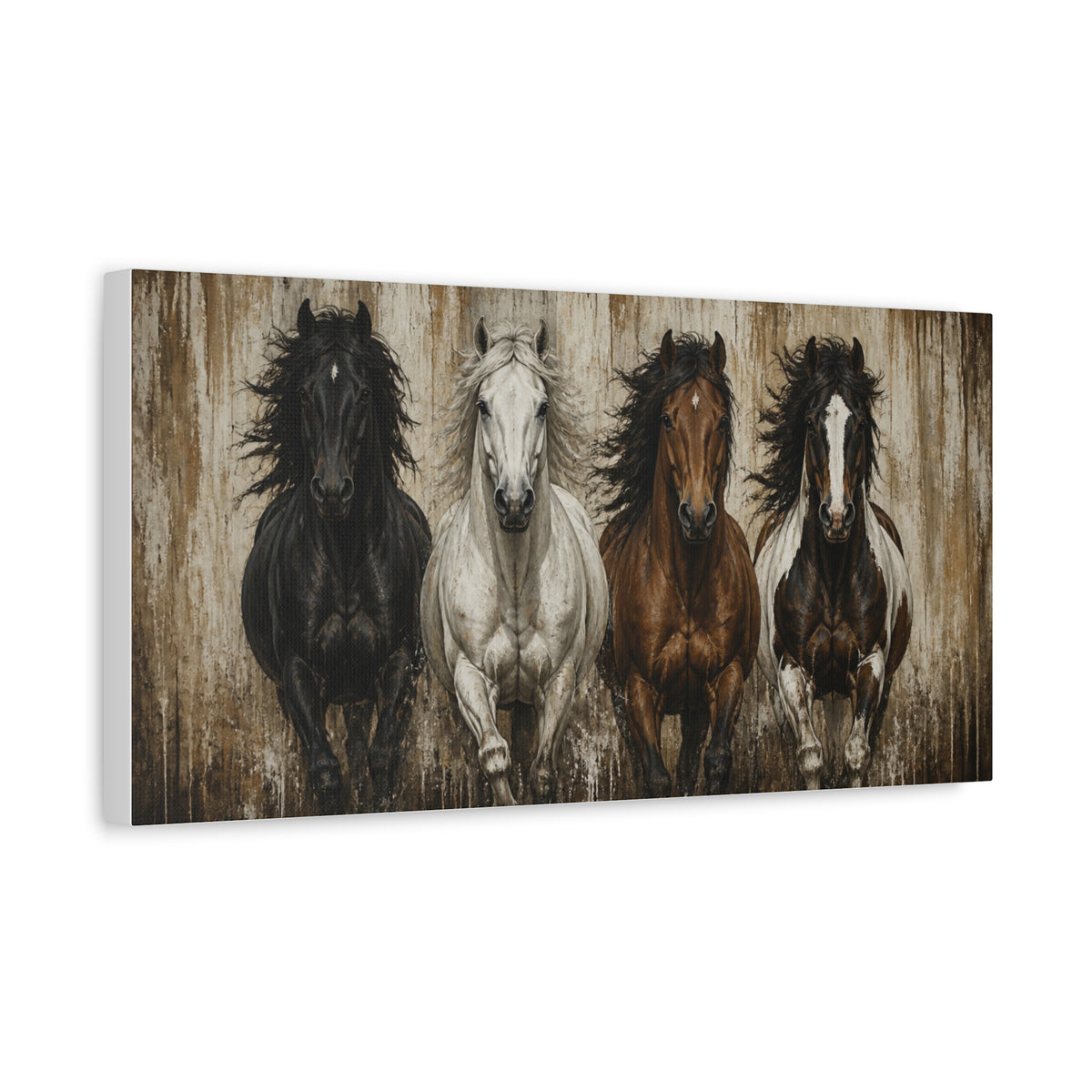 Running Horses Matte Canvas Wall Art — Stretched 1.25"