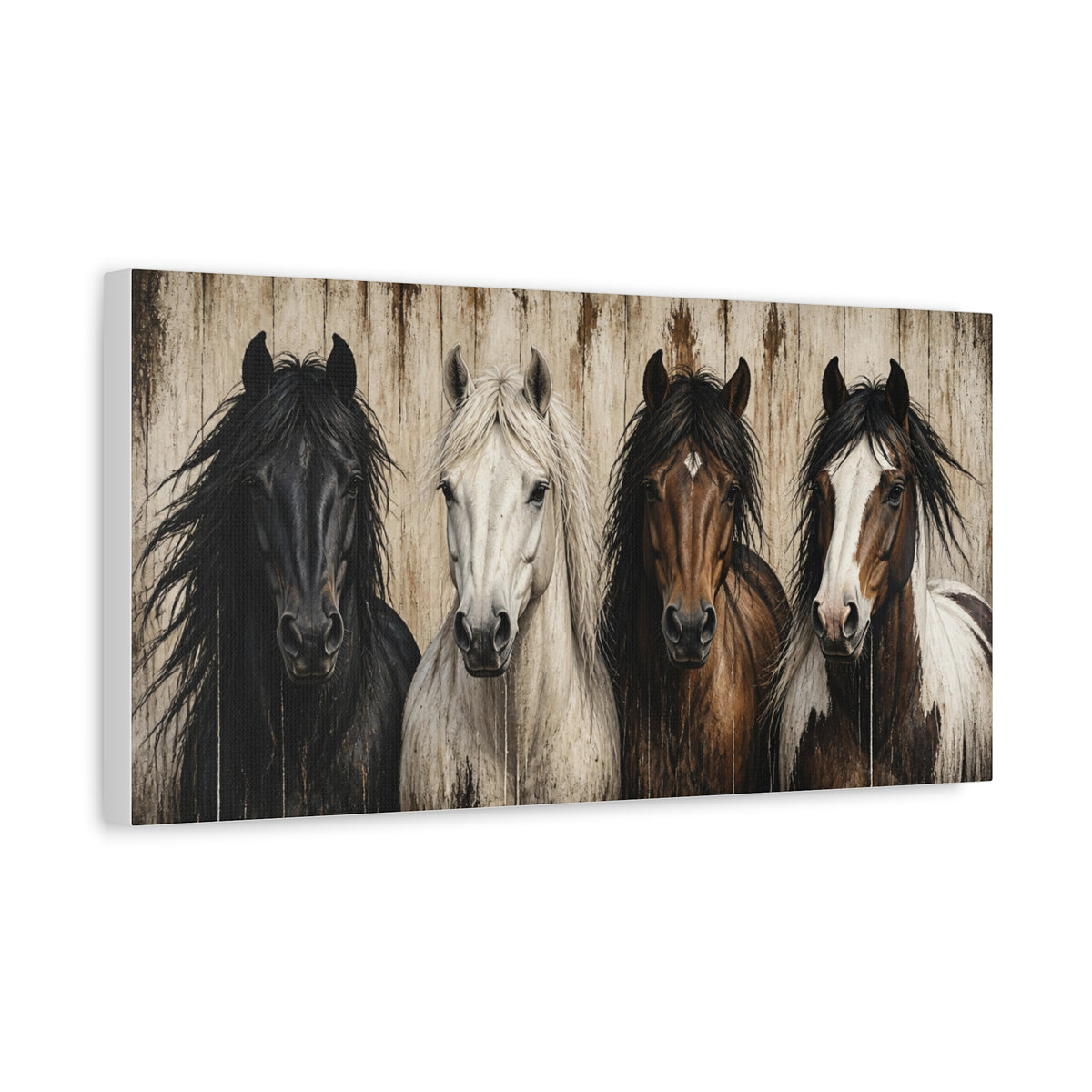 Horses Matte Canvas Wall Art — Stretched 1.25"