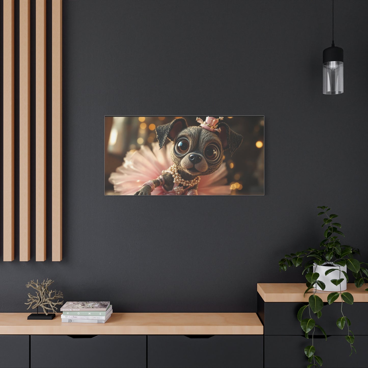 Cute Dog in Pink Tutu Art