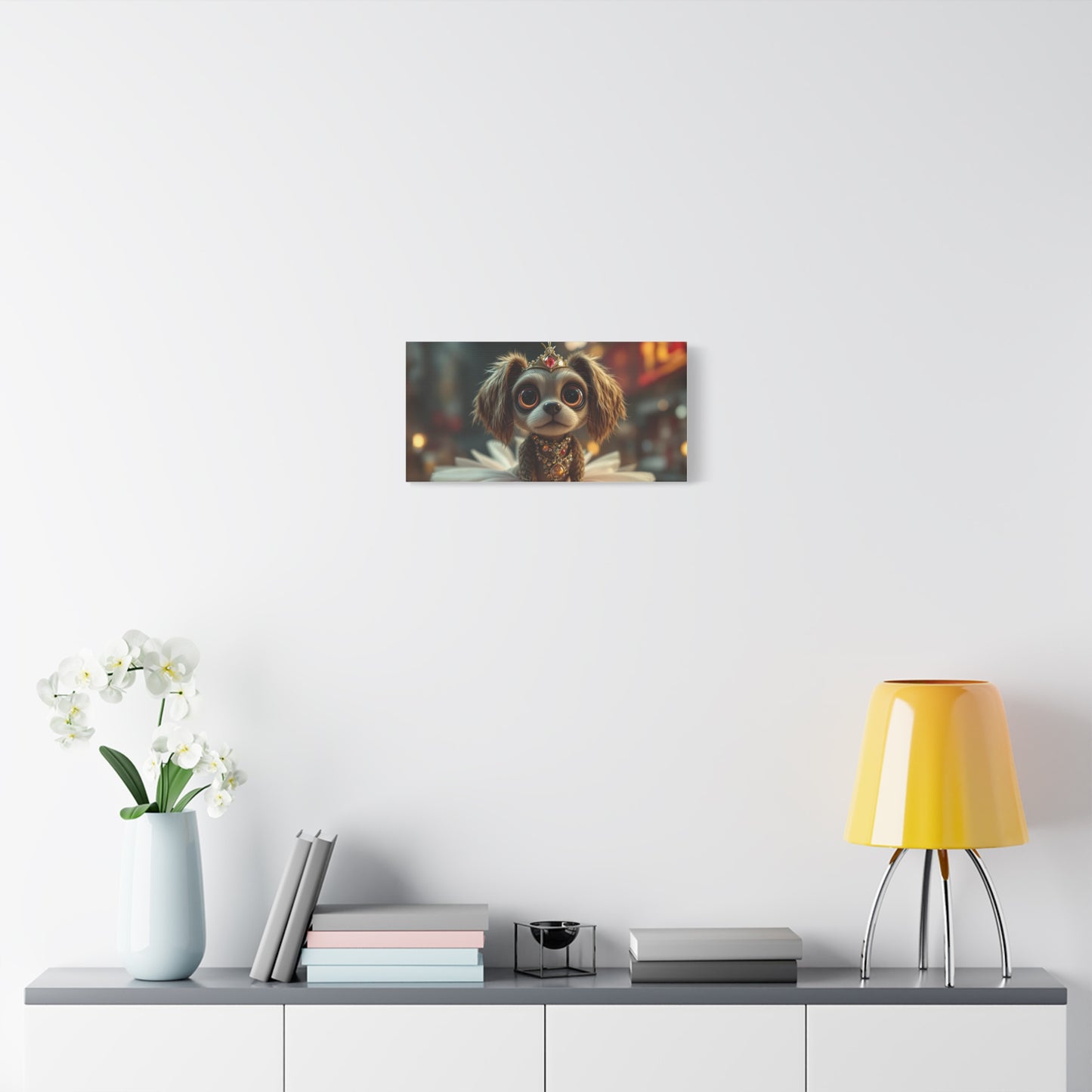 Cute Dog in White Tutu Art