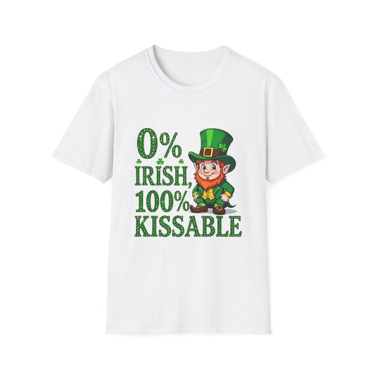 0% Irish 100% Kissable...Funny Saint Patty's Day T-Shirt