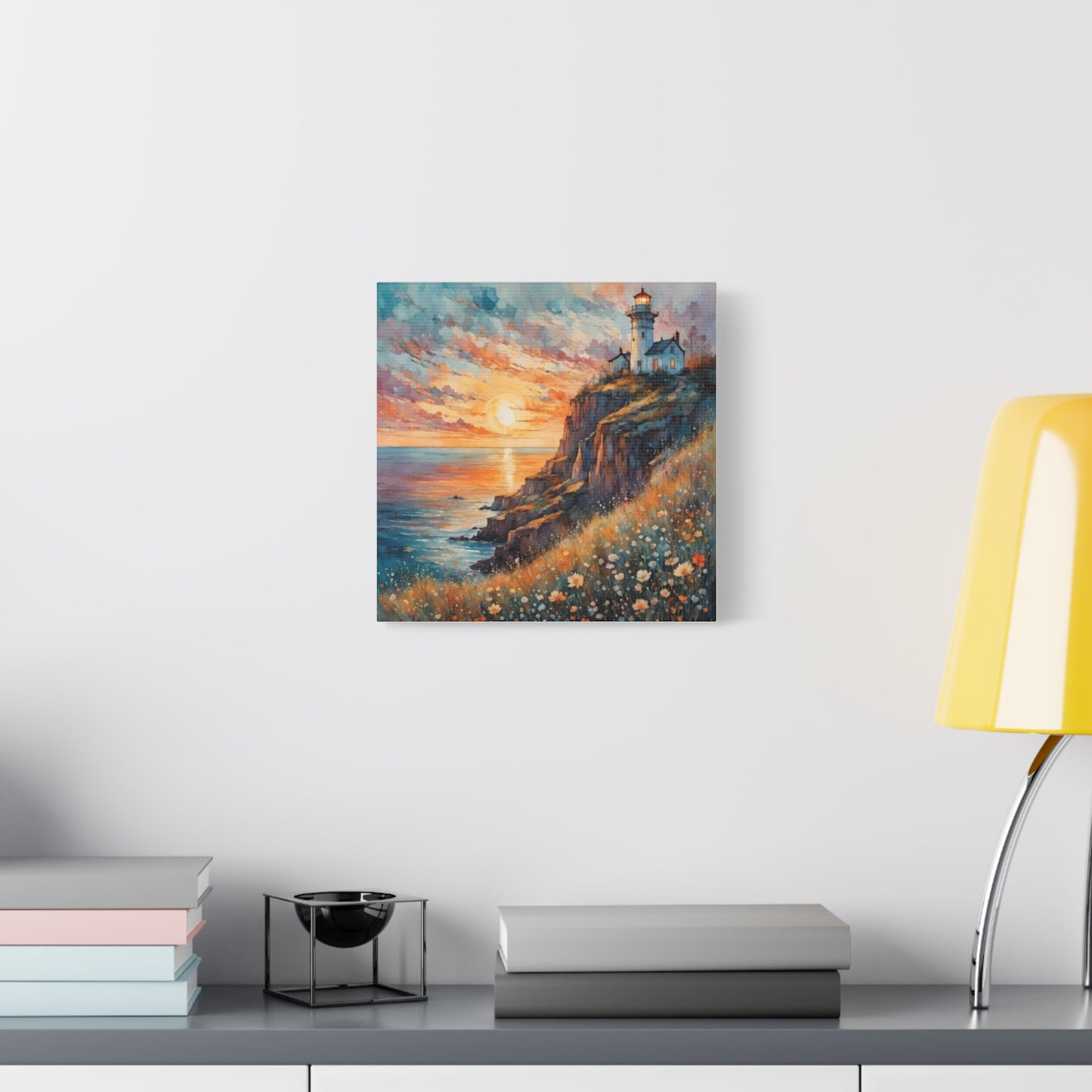 Lighthouse on the Cliff Abstract Art