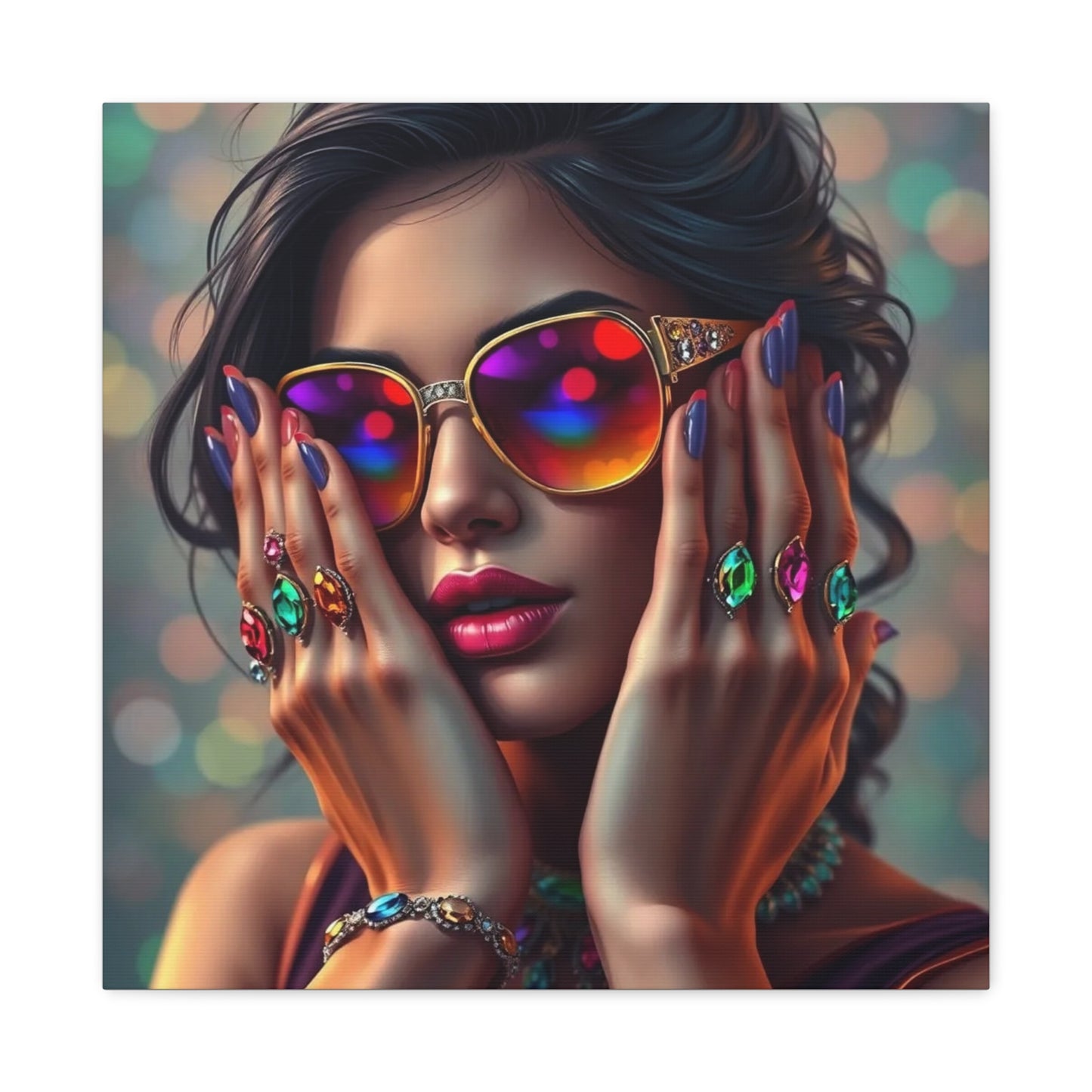 Lady in Jewels Abstract Art