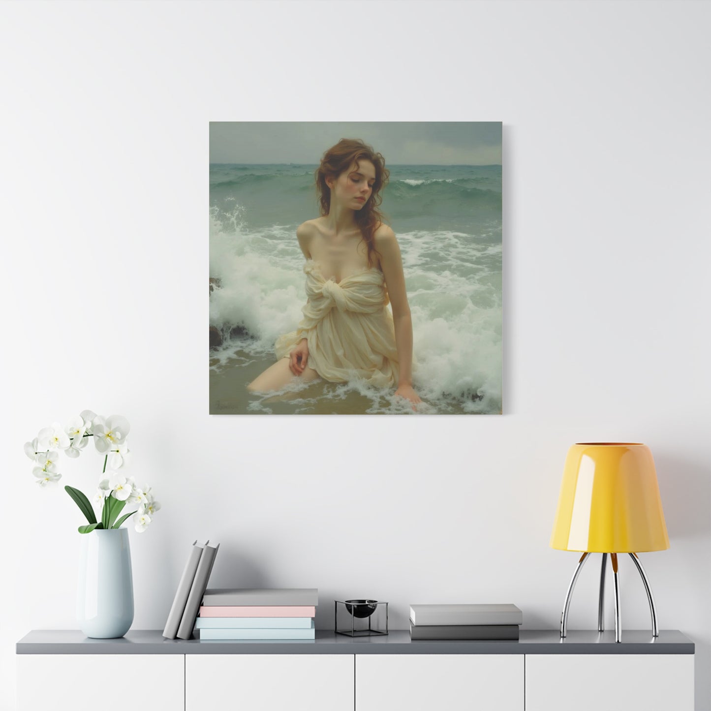 Lady in the Waves Abstract Art