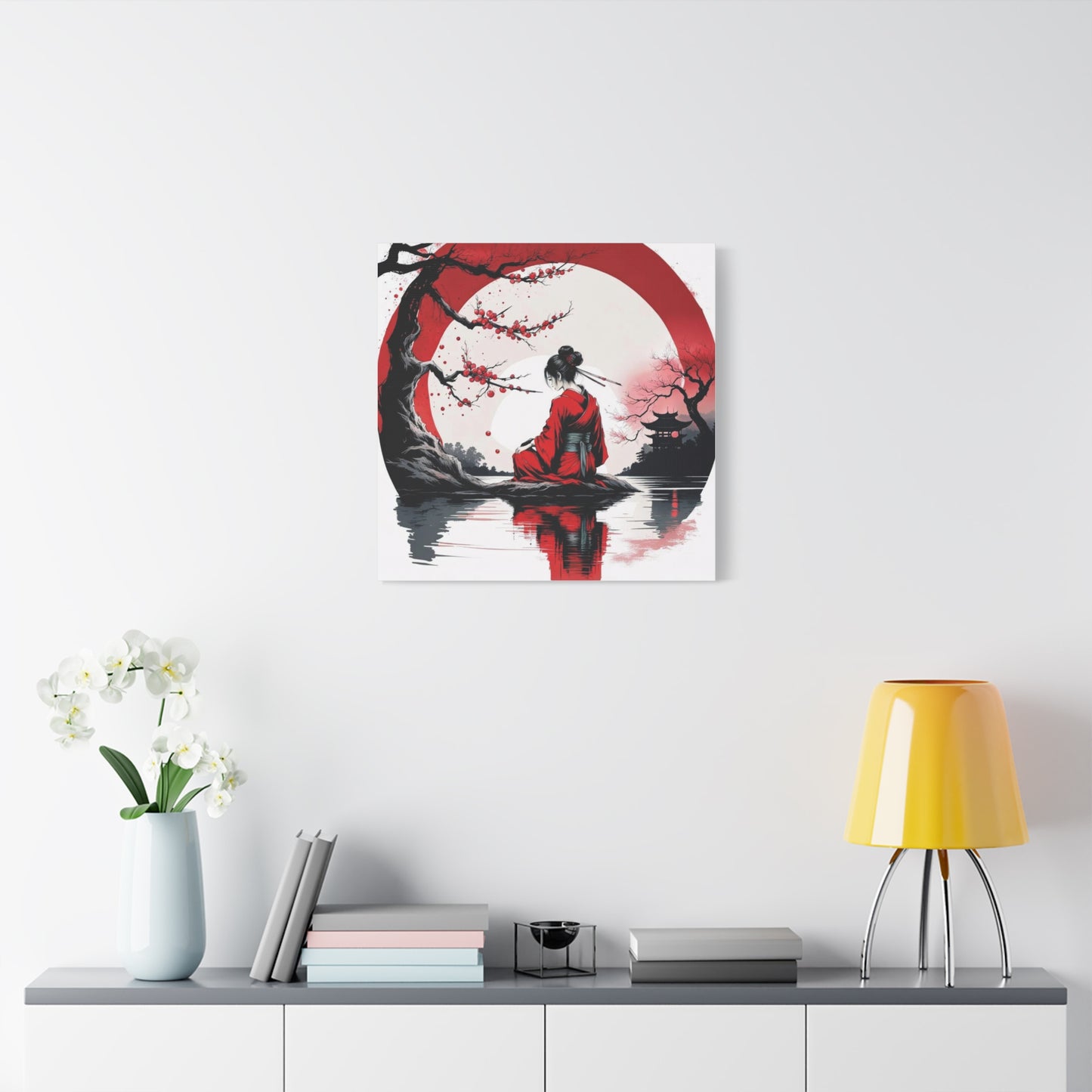 Geisha Asian Abstract Art