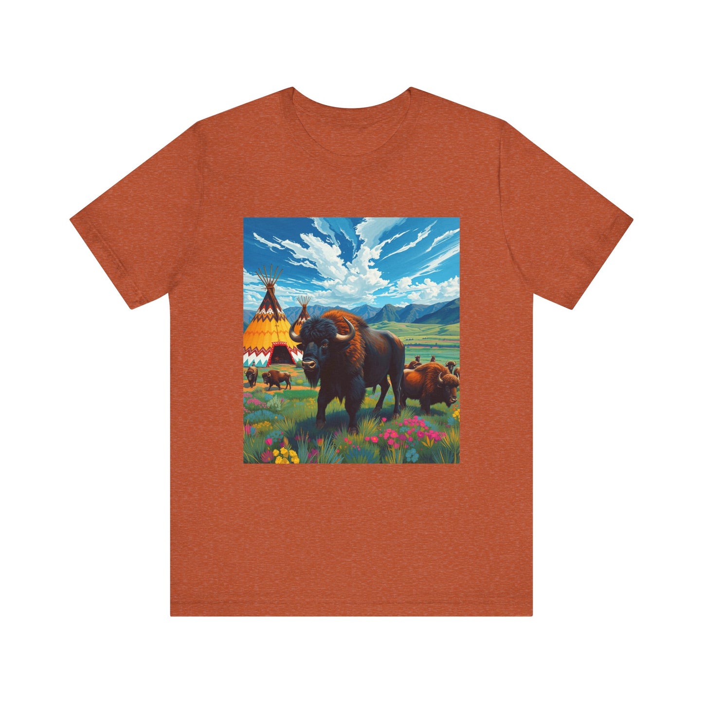 Southwest Abstract Buffalo Tee Shirt