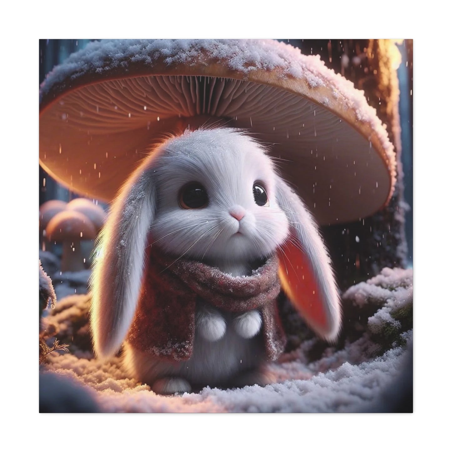 Baby Bunny in the Snow Art
