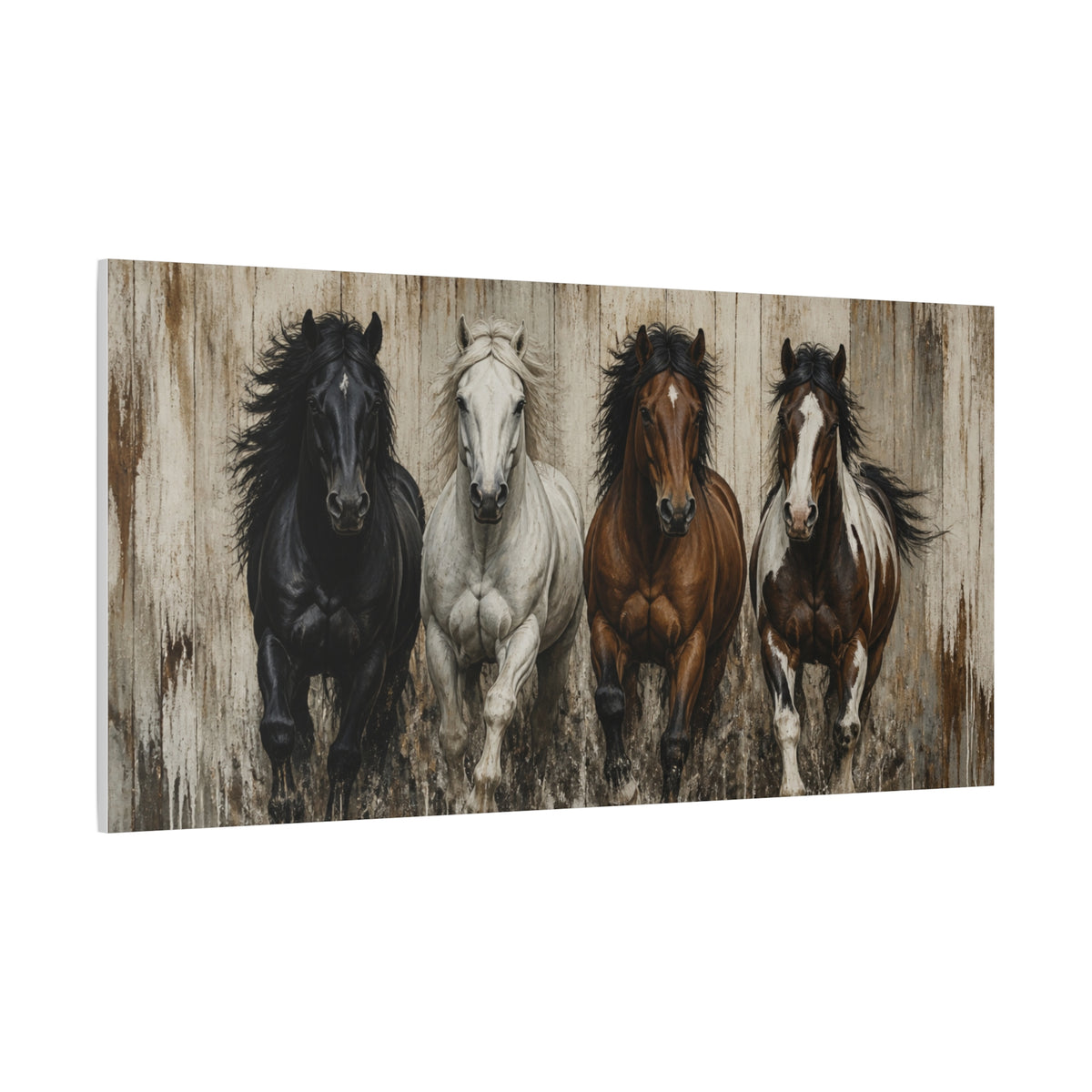 Running Horses Matte Canvas Wall Art — Stretched 1.25"