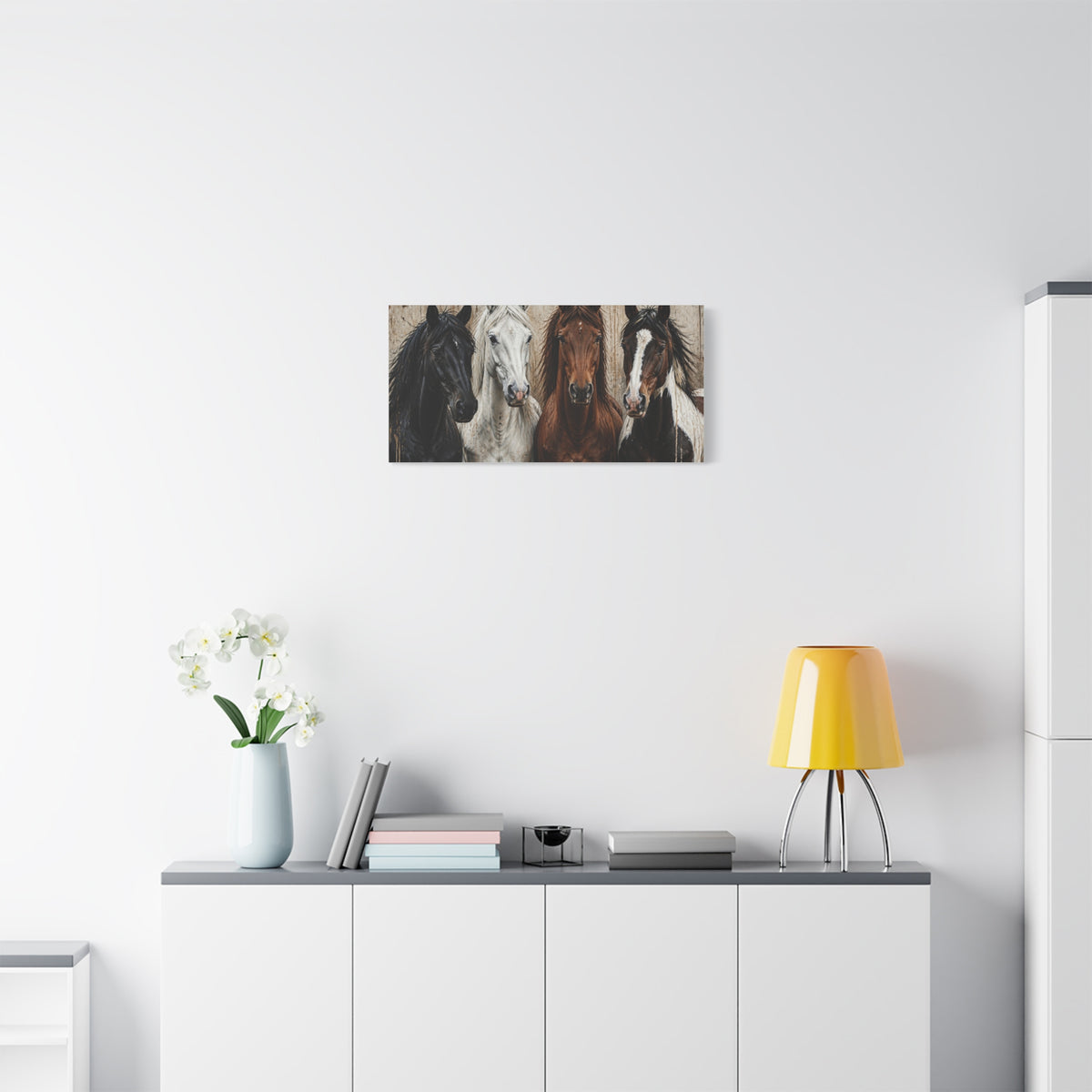 Horses Matte Canvas Wall Art — Stretched 1.25"
