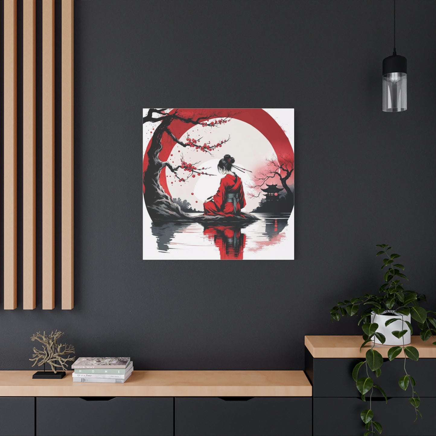 Geisha Asian Abstract Art