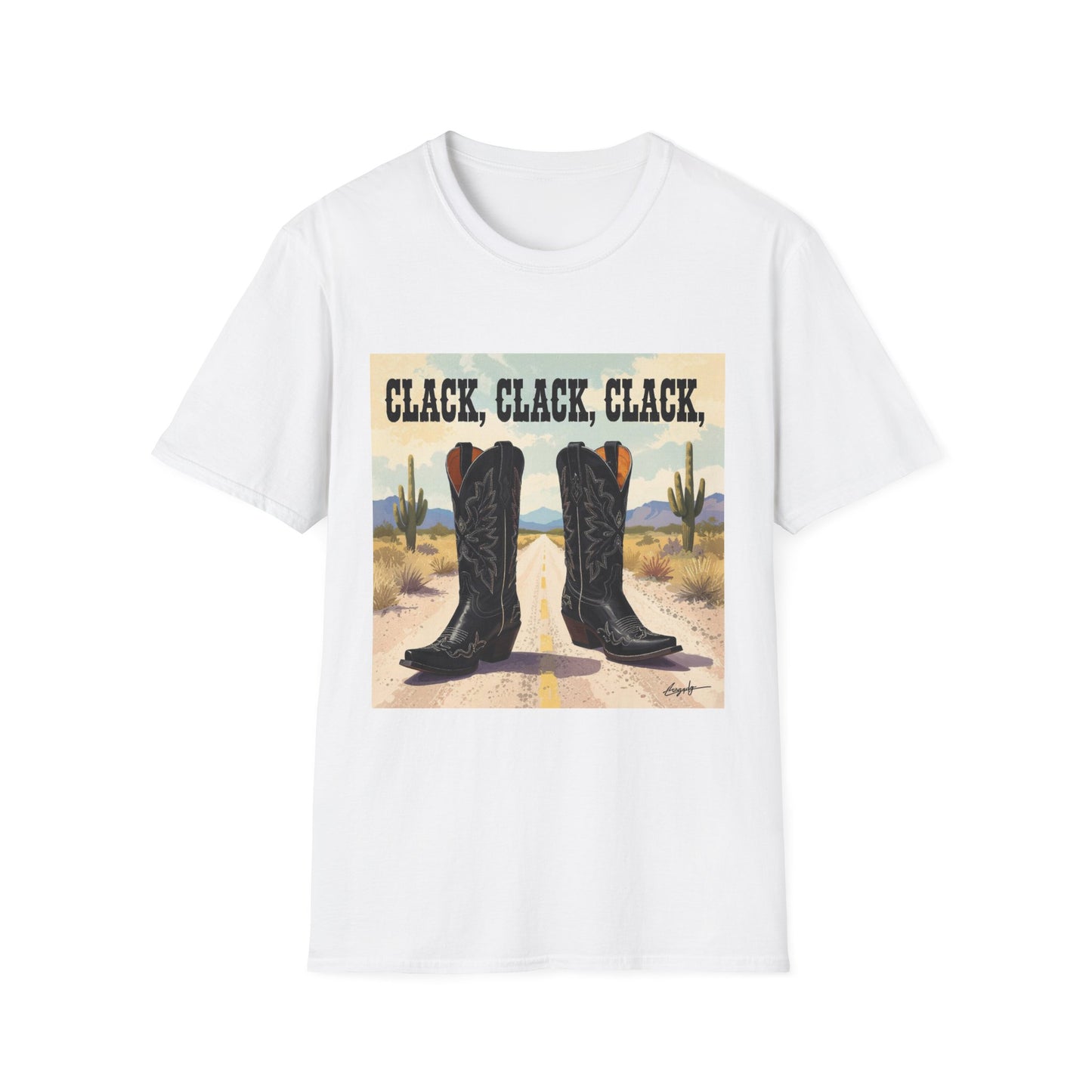 Clack Clack Clack Western Boho, Unisex T-Shirt,