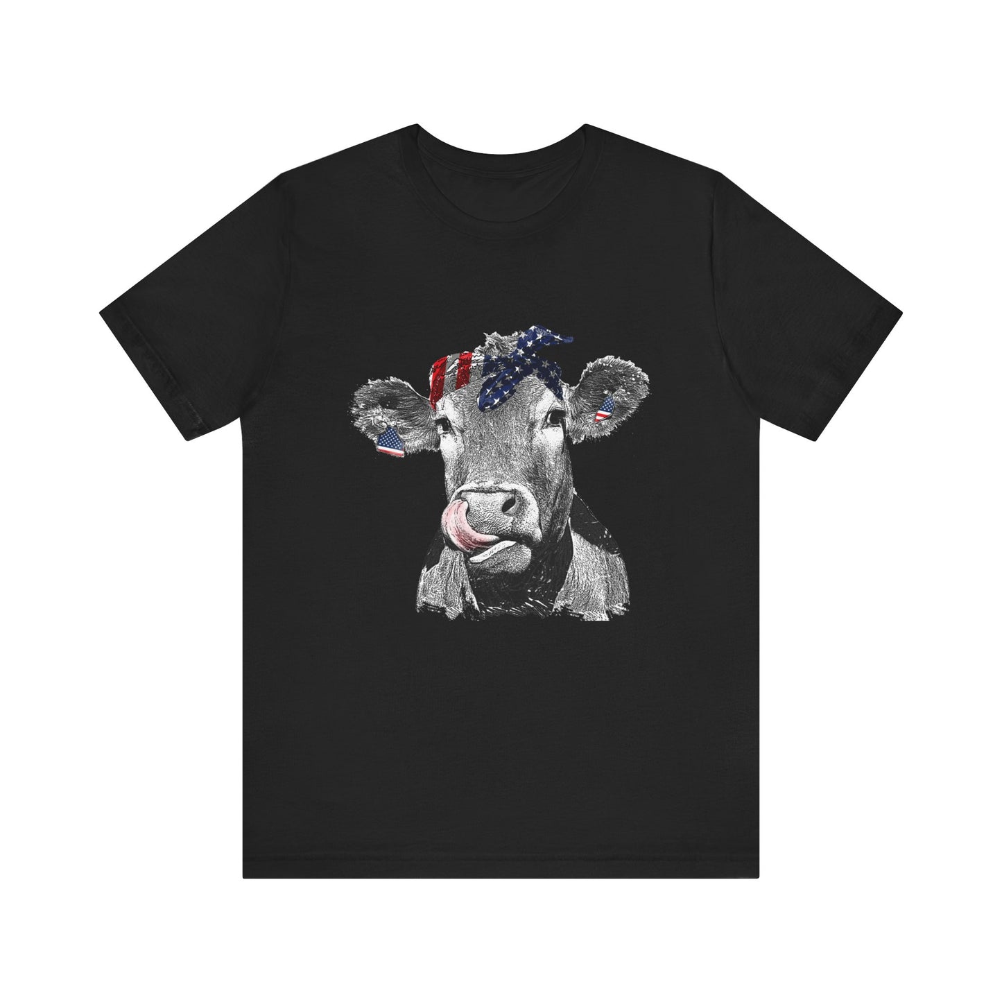 Cow with Flag Bandanna T-Shirt