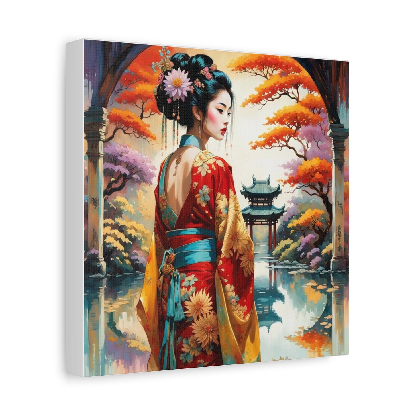 Geisha Asian Abstract Art