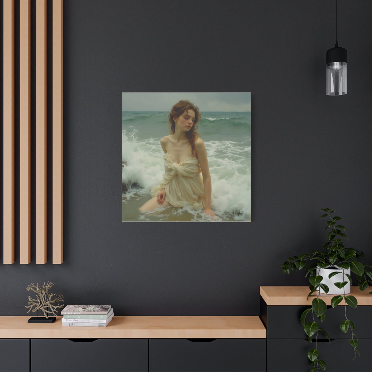 Lady in the Waves Abstract Art