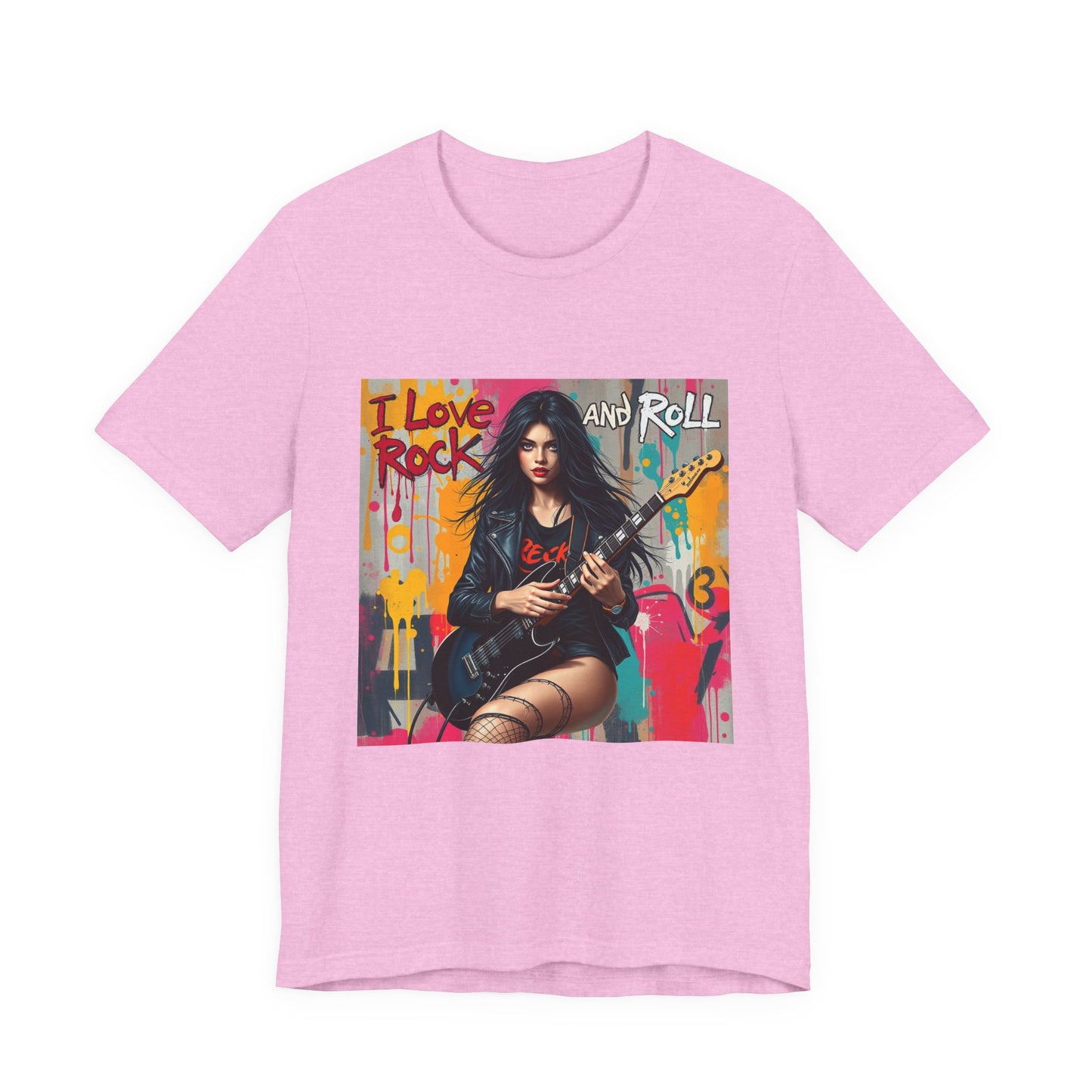 I Love Rock and Roll Abstract T-Shirt 1