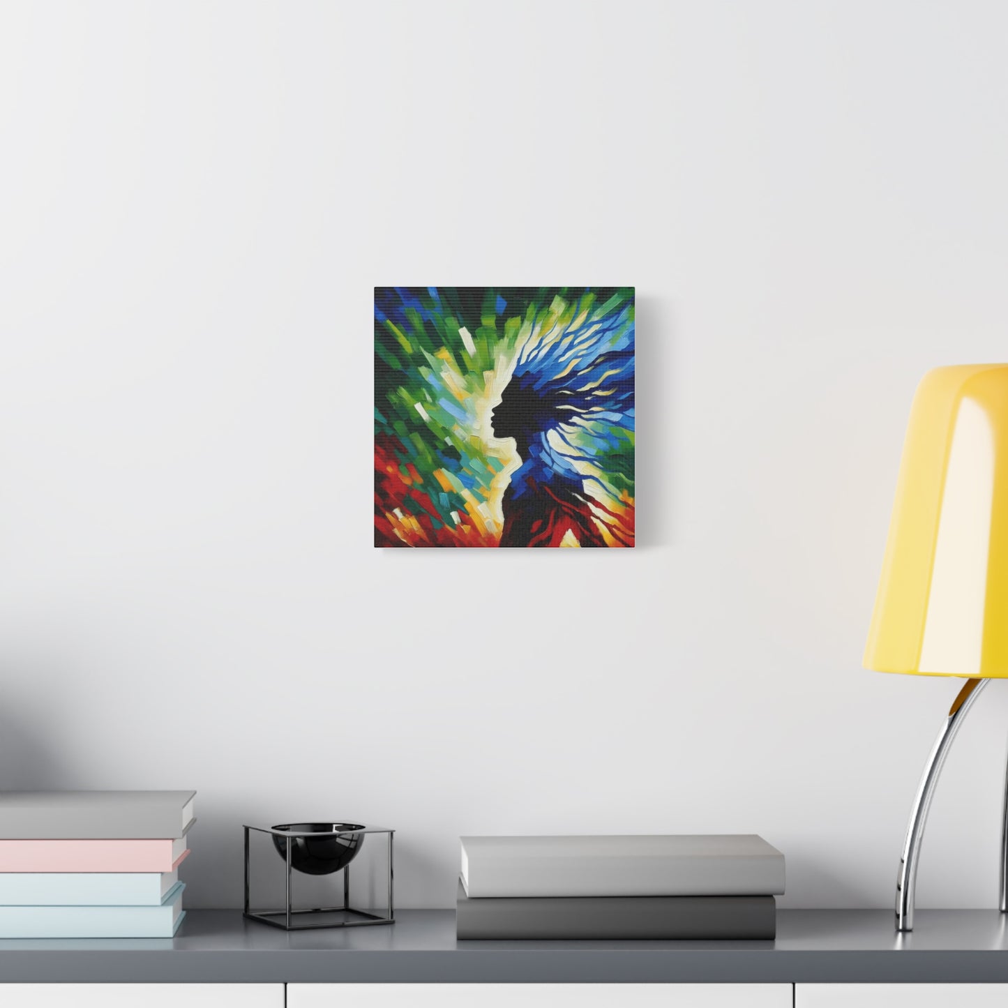 Abstract Man Black Canvas Art