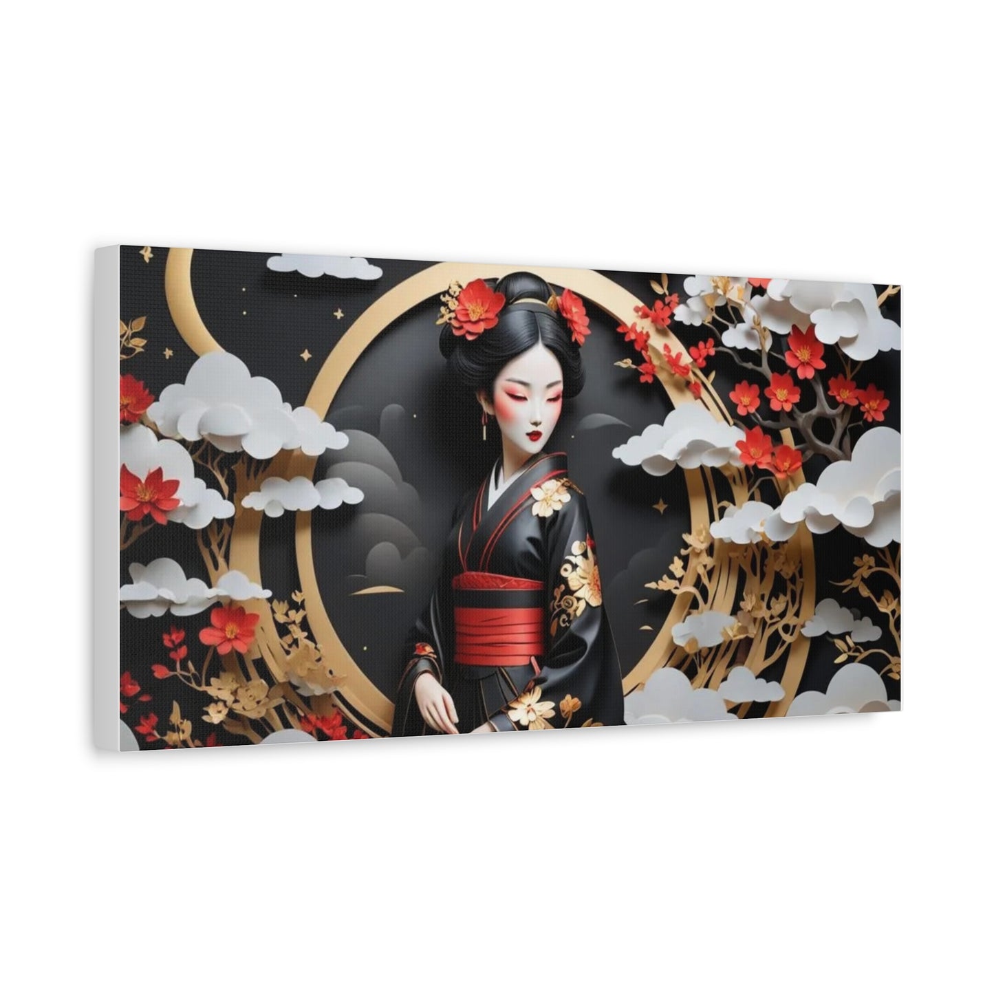 Geisha Asian Abstract Art