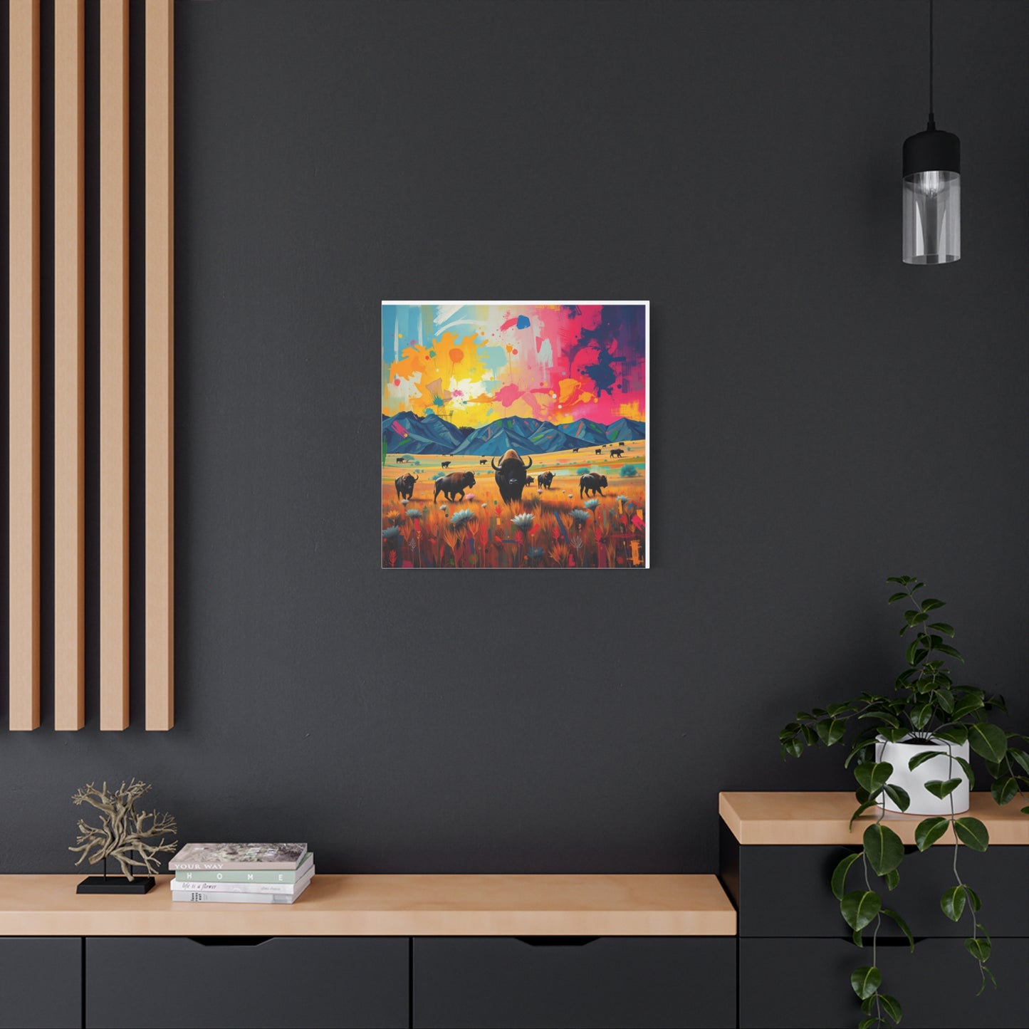 Canvas Print -Abstract Buffalo Wall Art