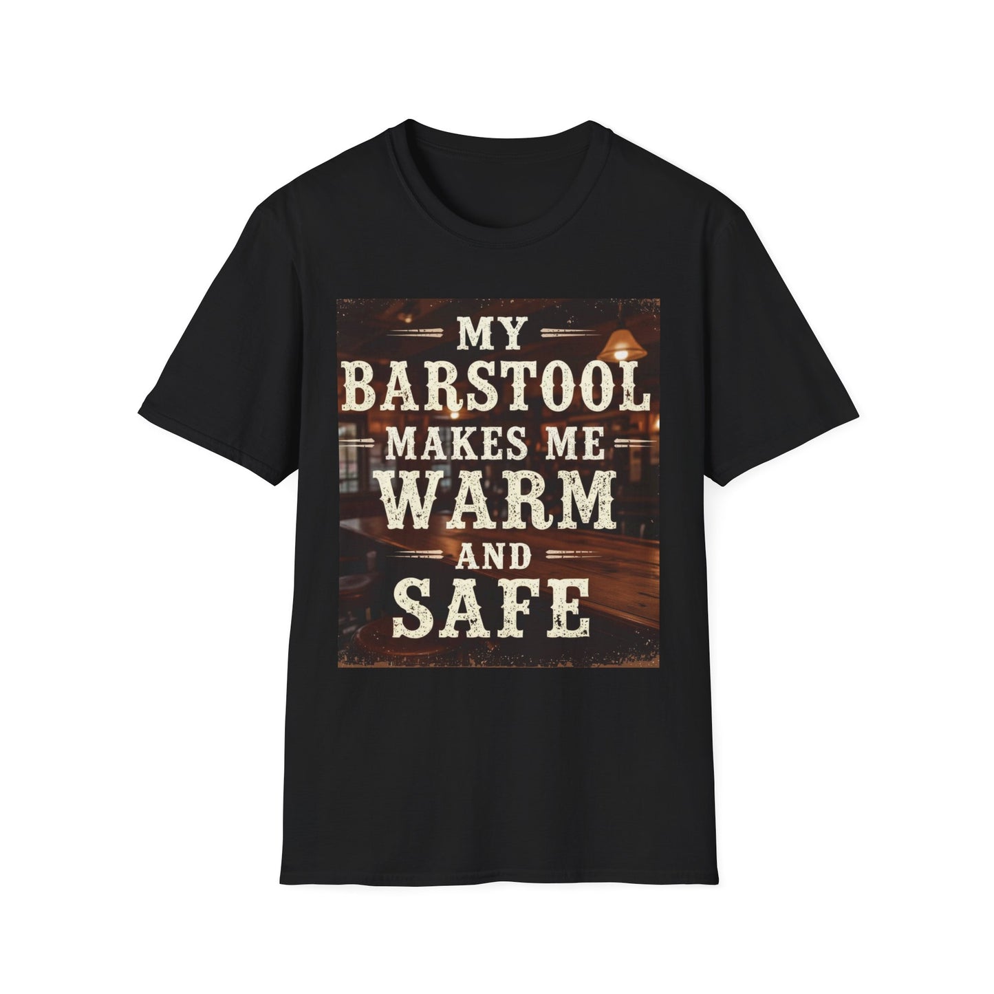 My Barstool Makes Me Feel Warm and Safe Western Boho, Unisex T-Shirt,