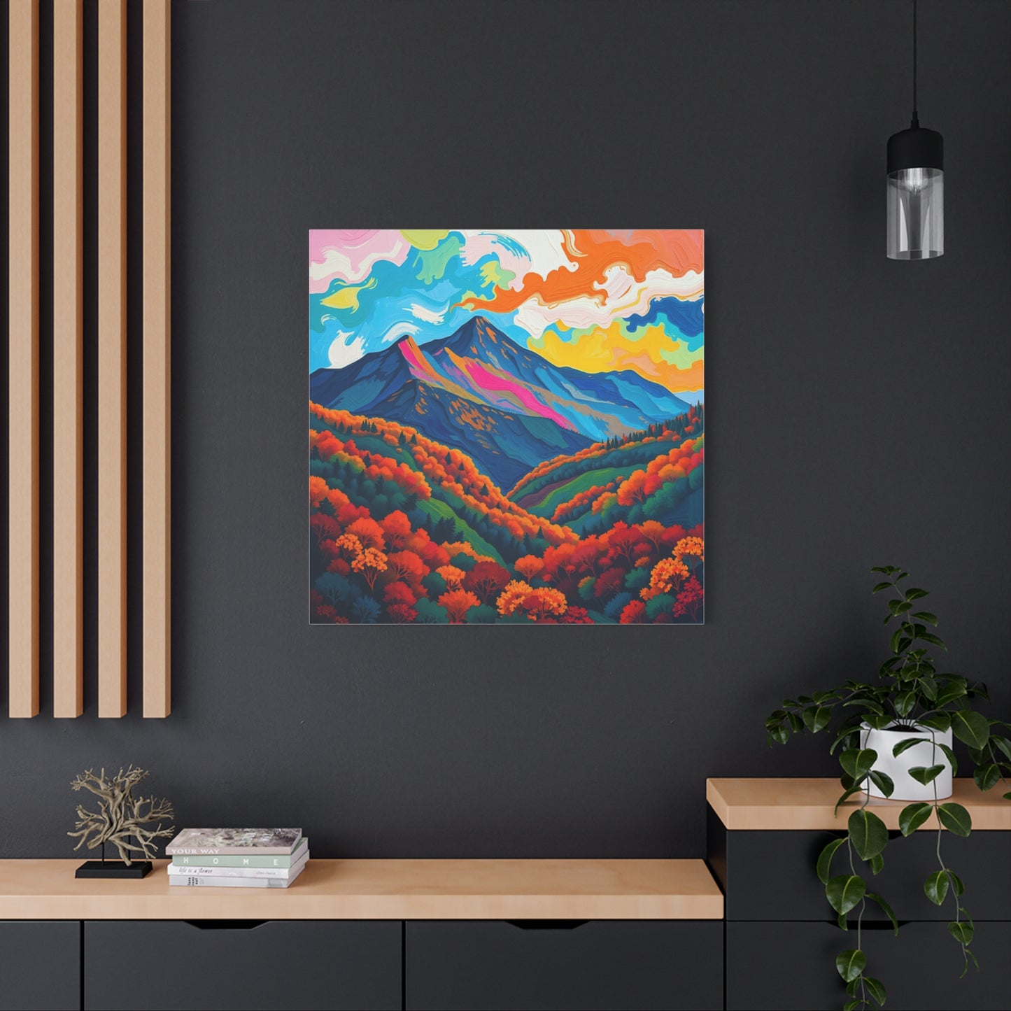 Canvas Wall Art - Abstract Black Hills Scenic