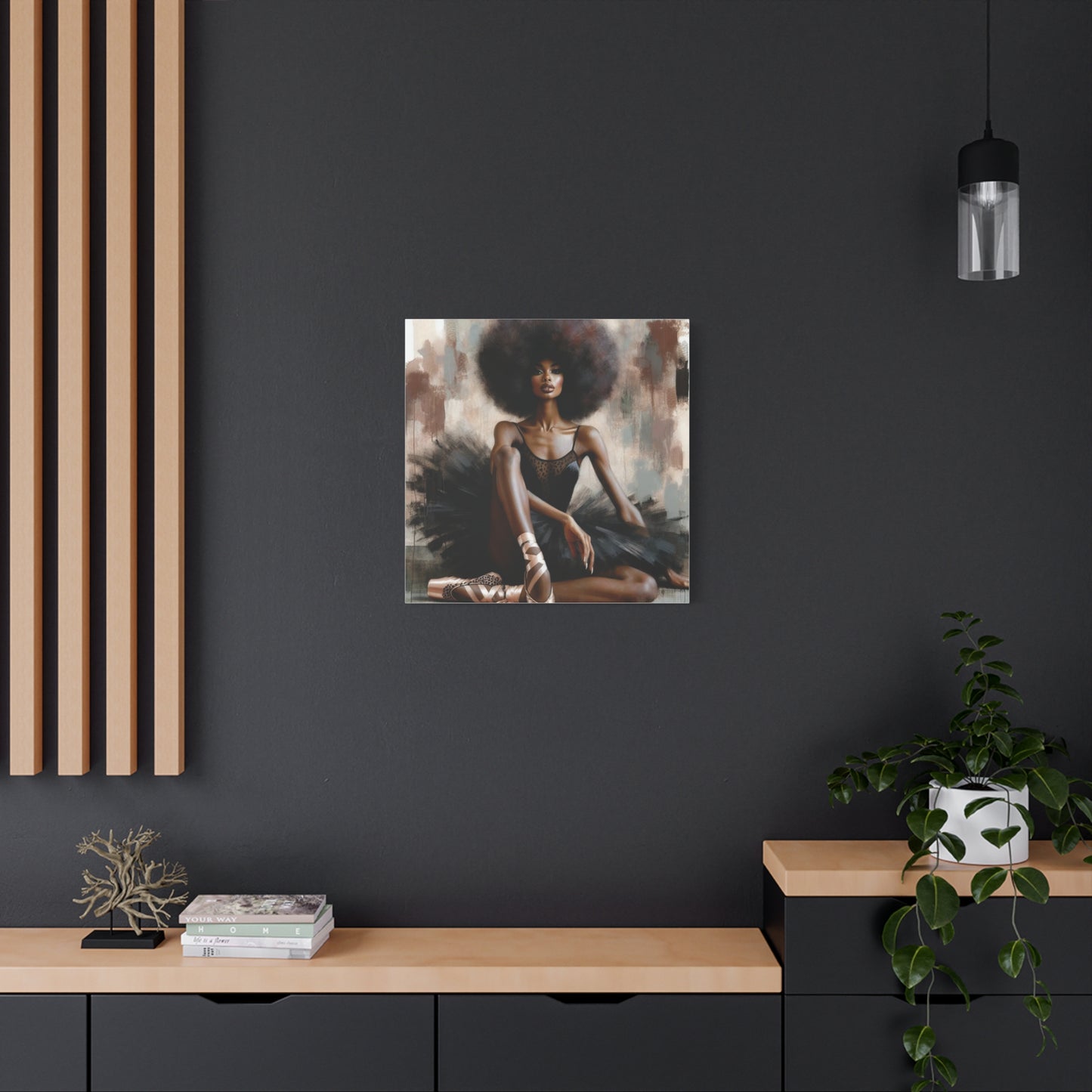 Beautiful Black Woman Ballerina Canvas Art