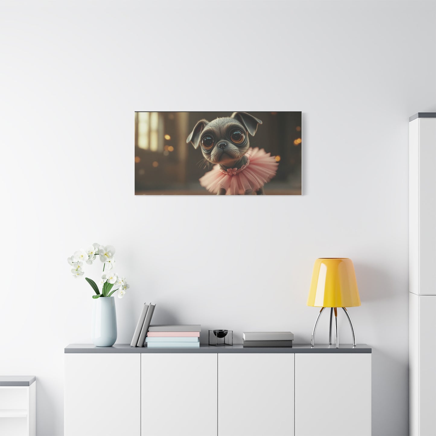 Cute Dog in Pink Tutu Art