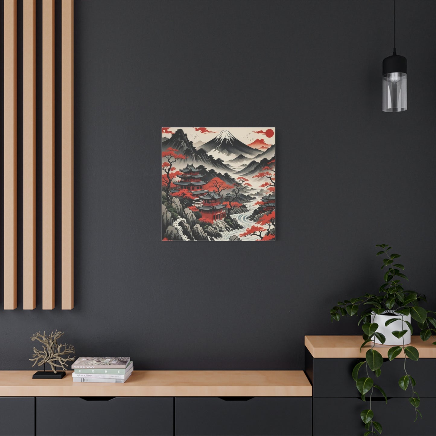 House on the River Asian Abstract Art