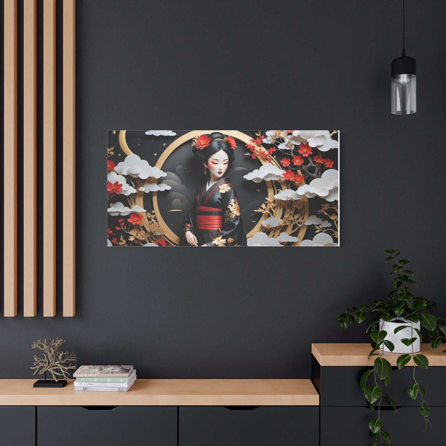 Geisha Asian Abstract Art