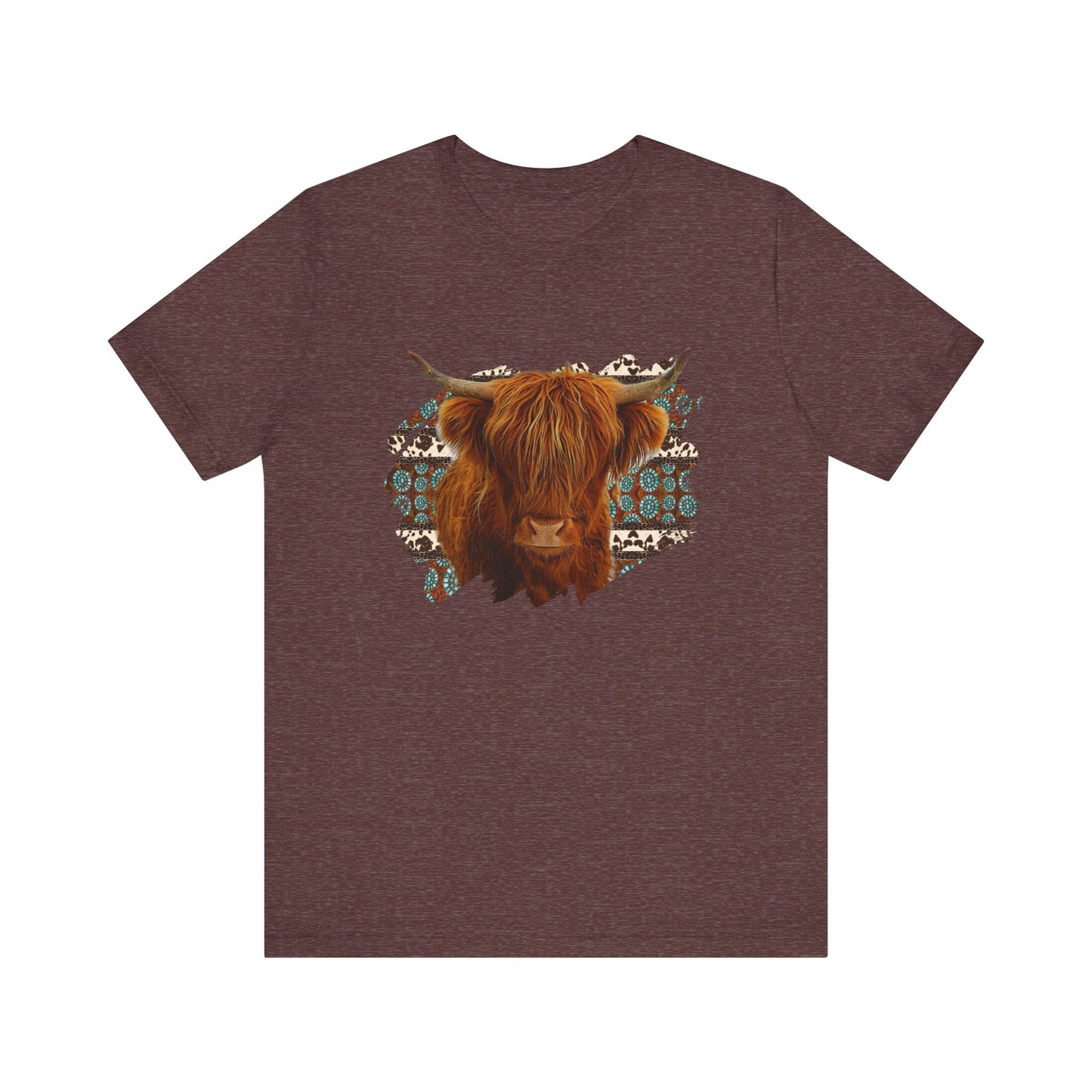 Furry Cow with Turquoise T-Shirt