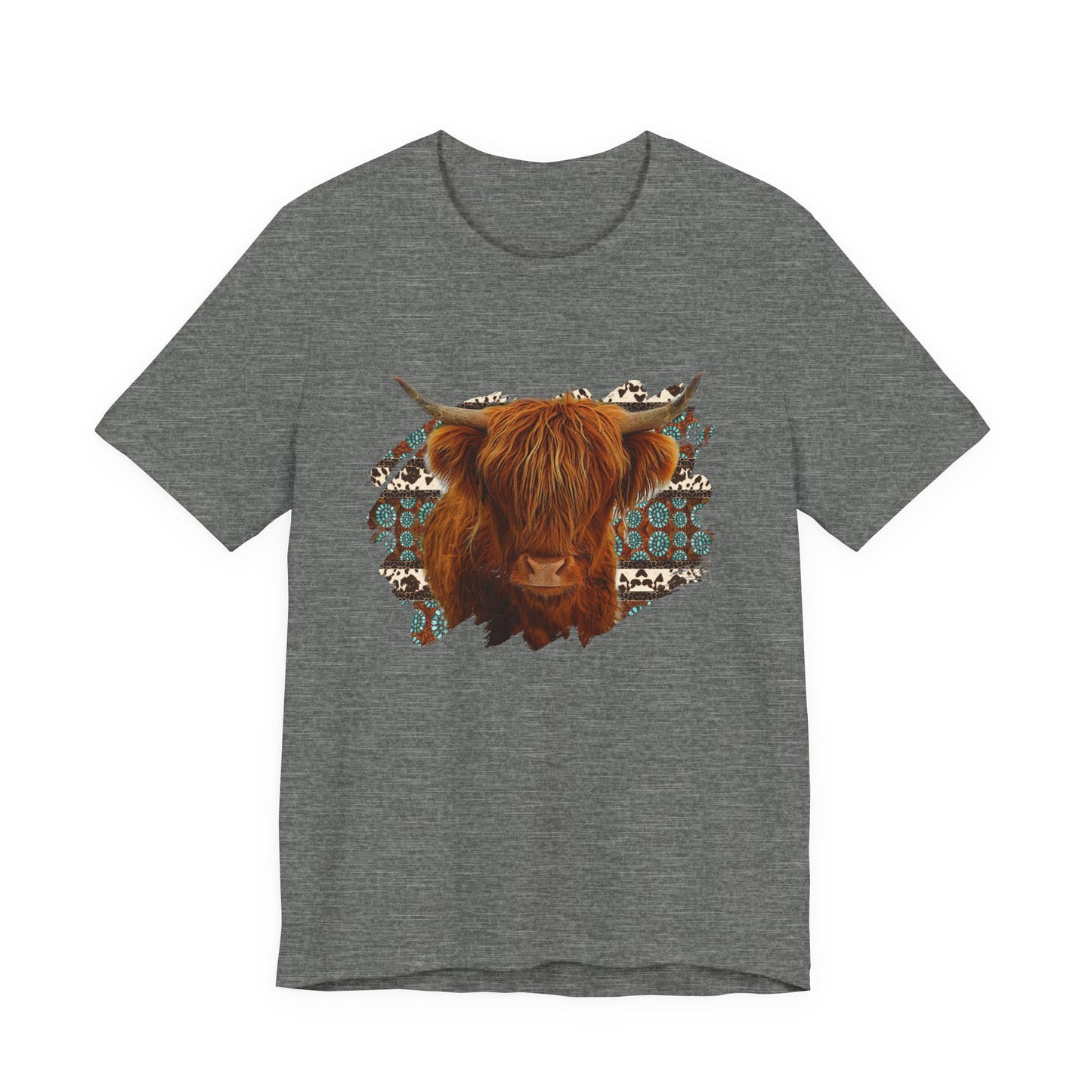 Furry Cow with Turquoise T-Shirt