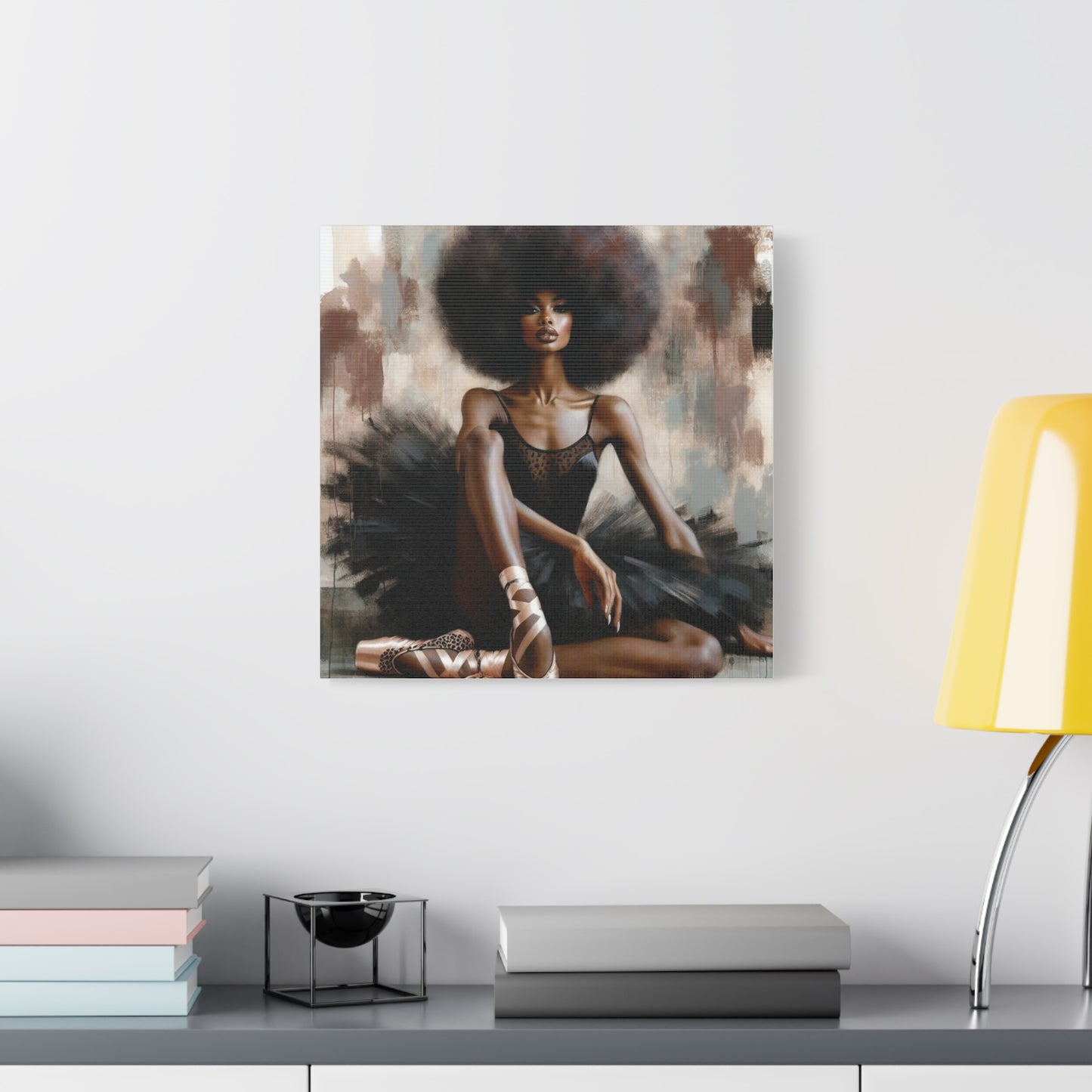 Beautiful Black Woman Ballerina Canvas Art