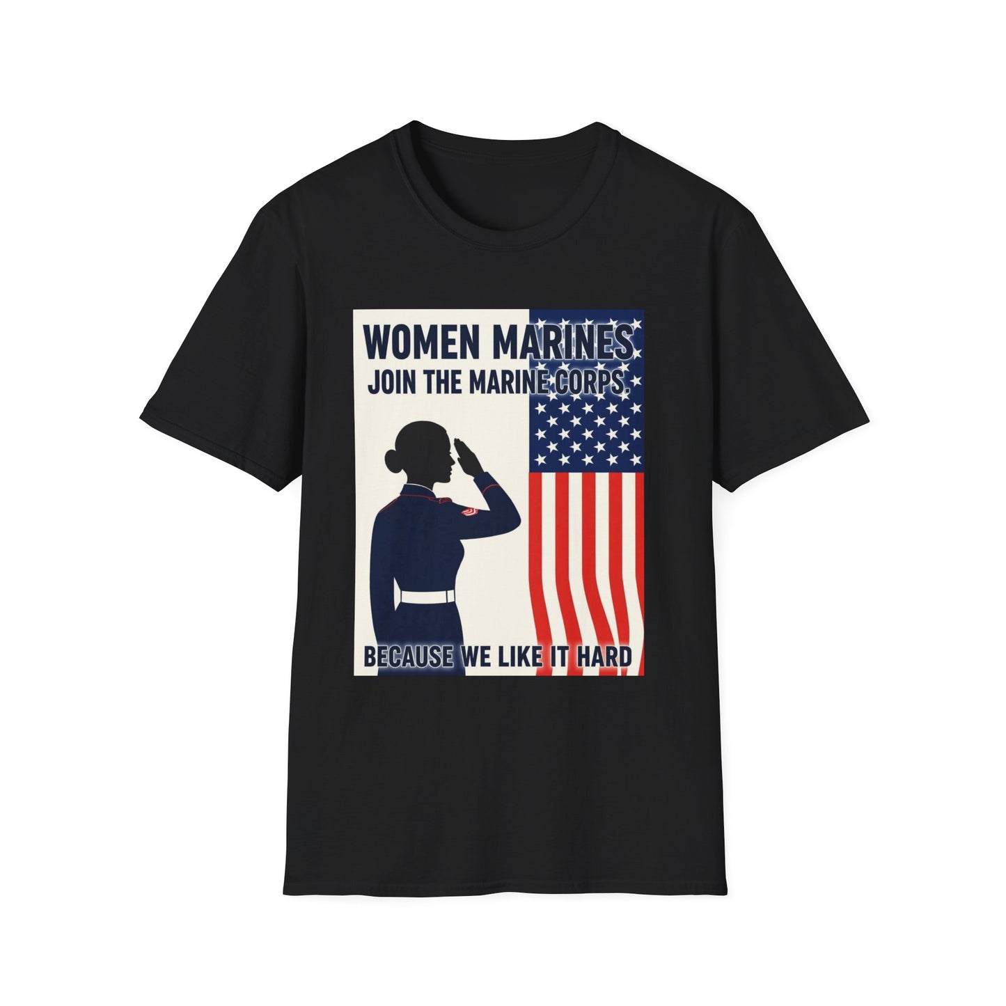 Women Marines Because We Like It Hard, Unisex T-Shirt,