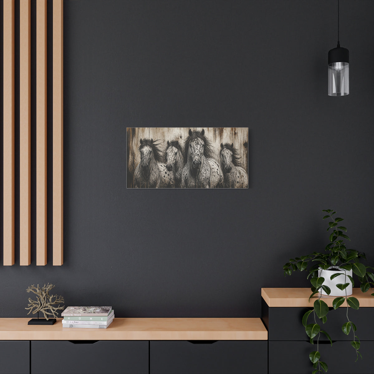 Appaloosa Horses Matte Canvas Wall Art — Stretched 1.25"