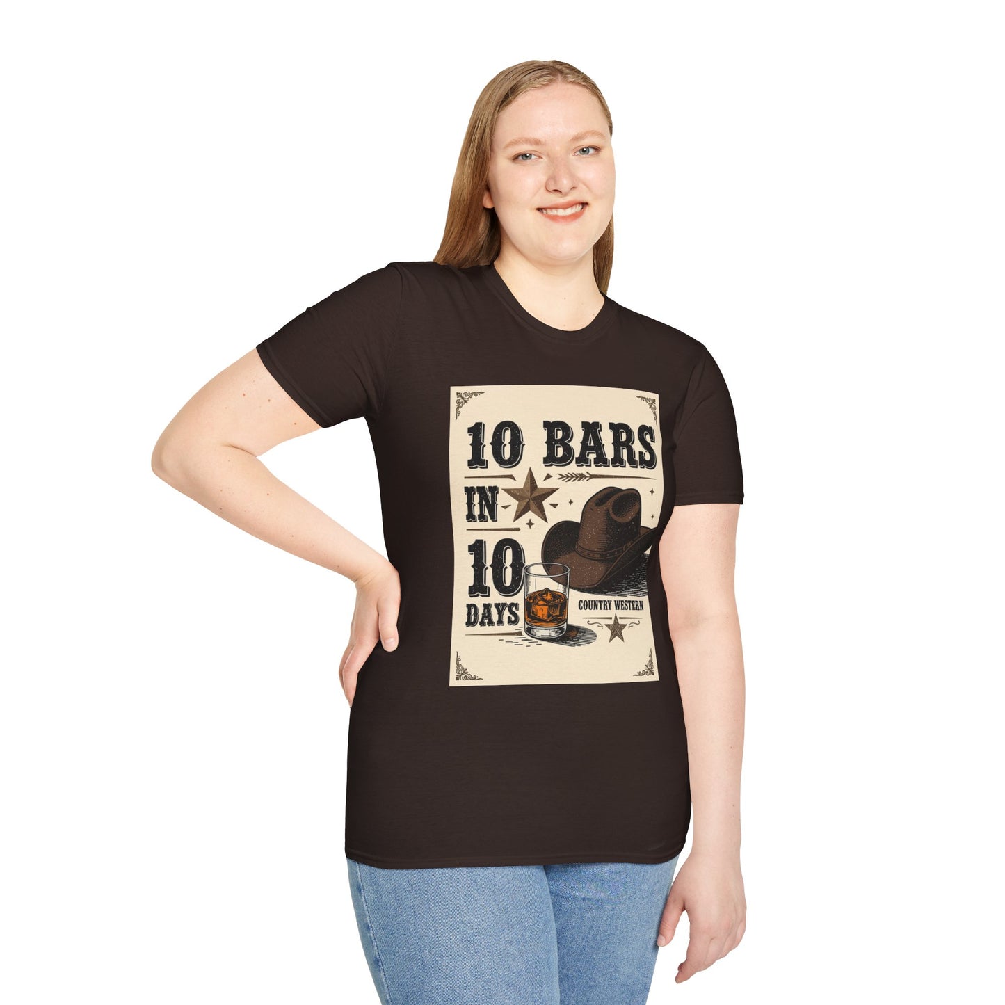 10 bars In 10 Days Western Boho, Unisex T-Shirt,