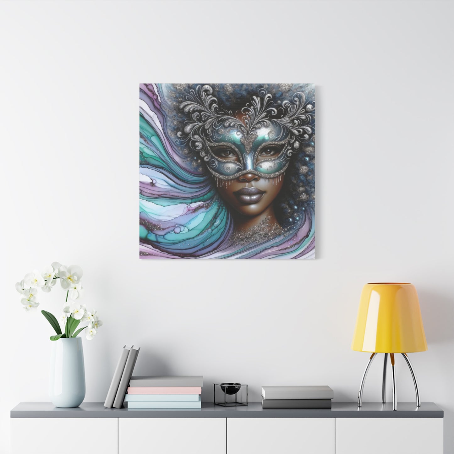 Beautiful Black Woman Abstract Canvas Art