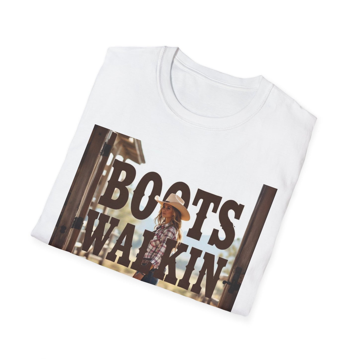 Boots Walkin Out the Door Western Boho, Unisex T-Shirt,
