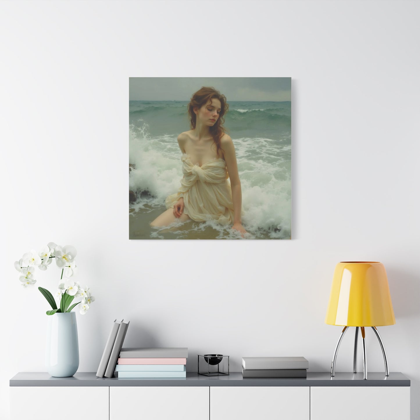 Lady in the Waves Abstract Art