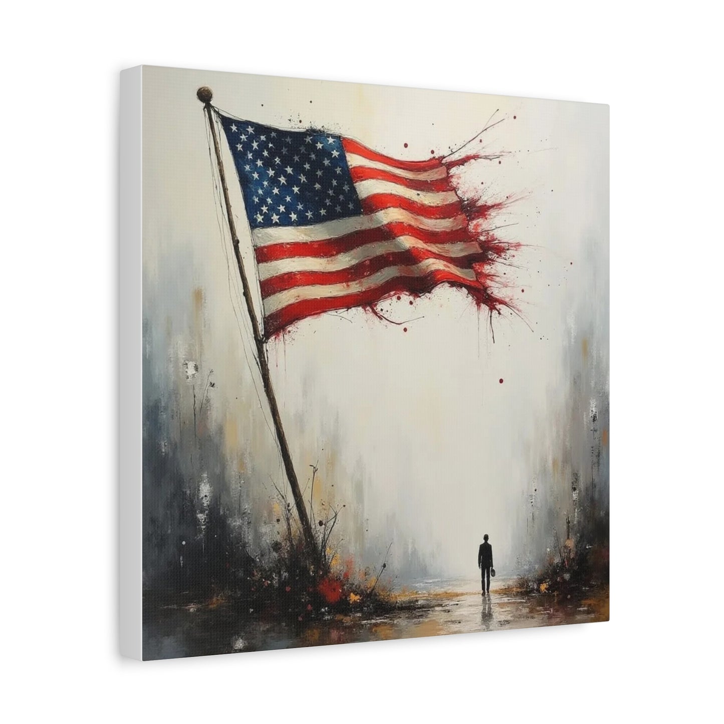 Tattered Flag Abstract Art