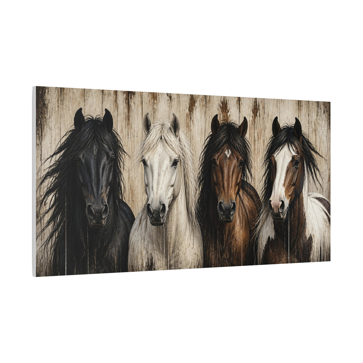 Horses Matte Canvas Wall Art — Stretched 1.25"
