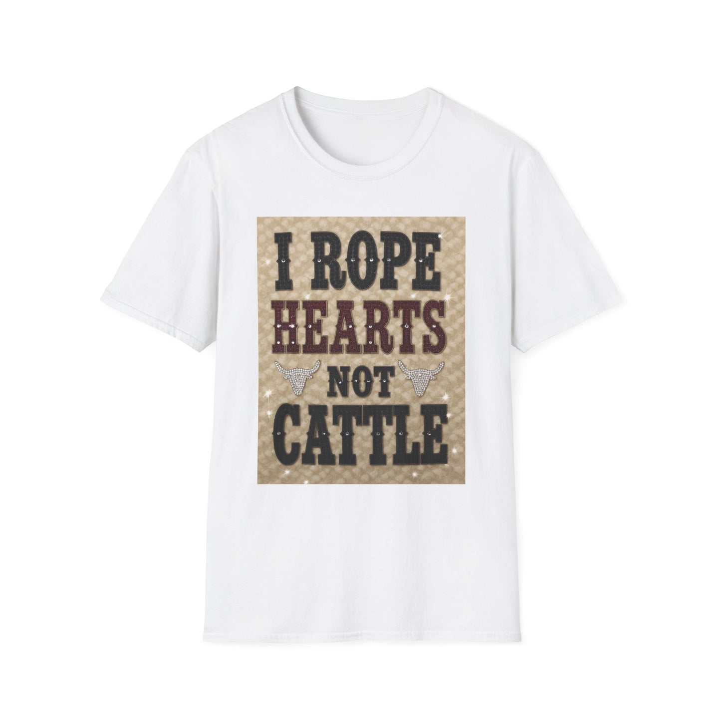 Rope Hearts Not Cattle Western Boho, Unisex T-Shirt,