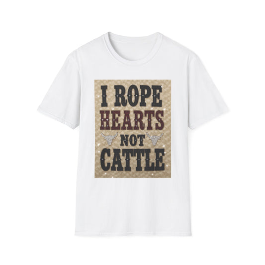 Rope Hearts Not Cattle Western Boho, Unisex T-Shirt,