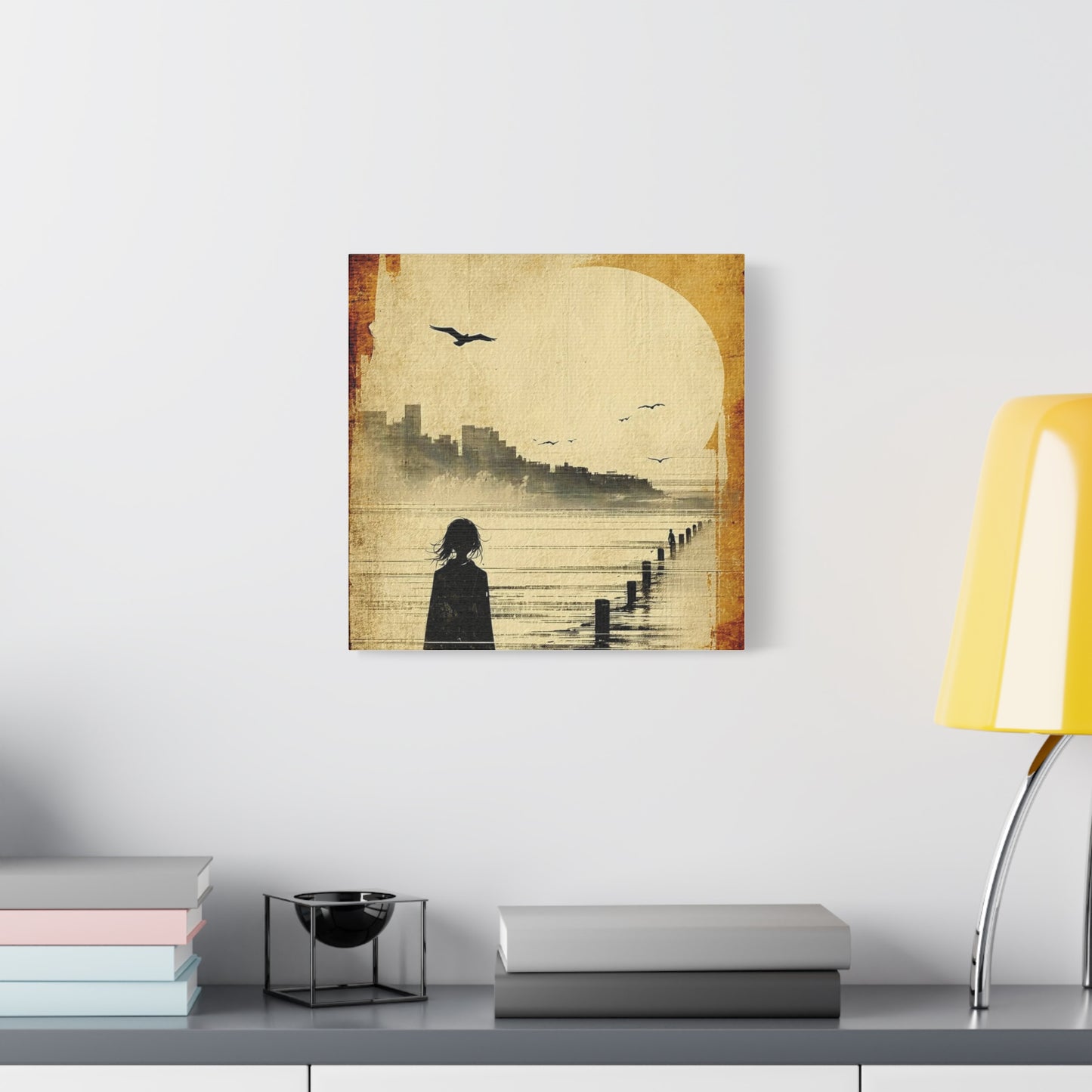 Yellow Water View Abstract Art
