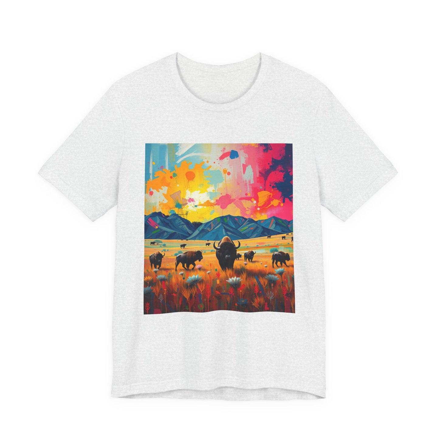 Southwest Abstract Buffalo Tee Shirt 1