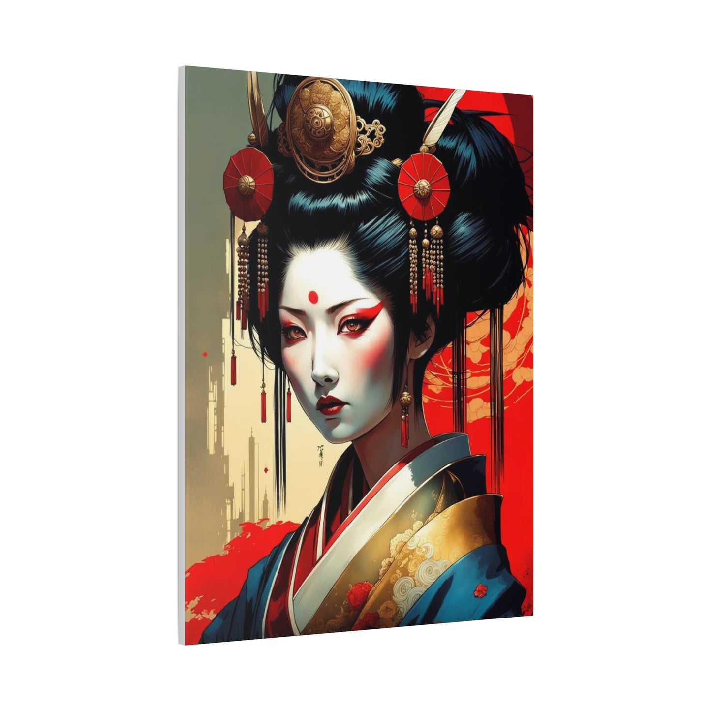 Geisha Asian Abstract Art