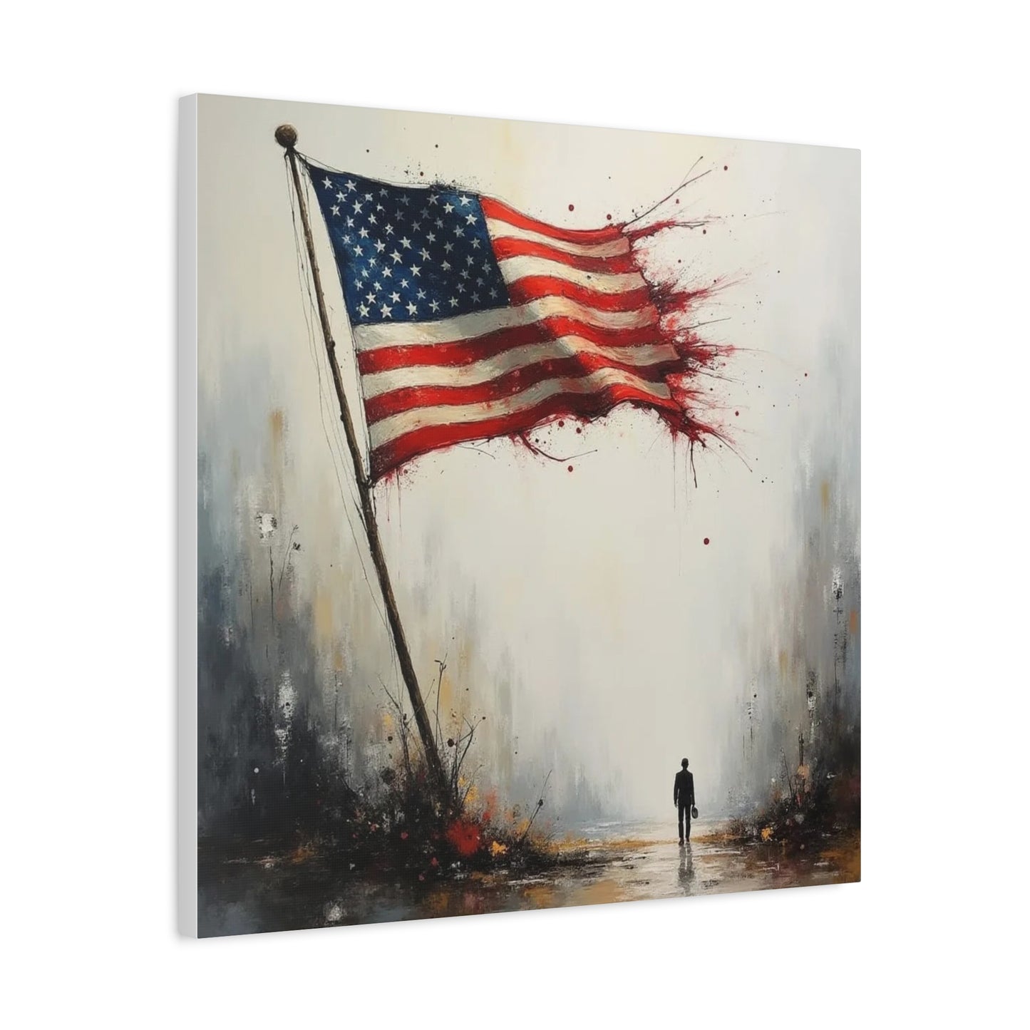 Tattered Flag Abstract Art