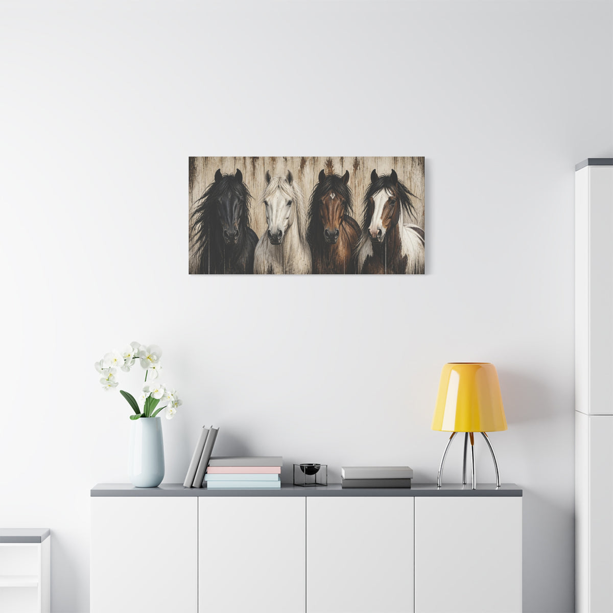 Horses Matte Canvas Wall Art — Stretched 1.25"